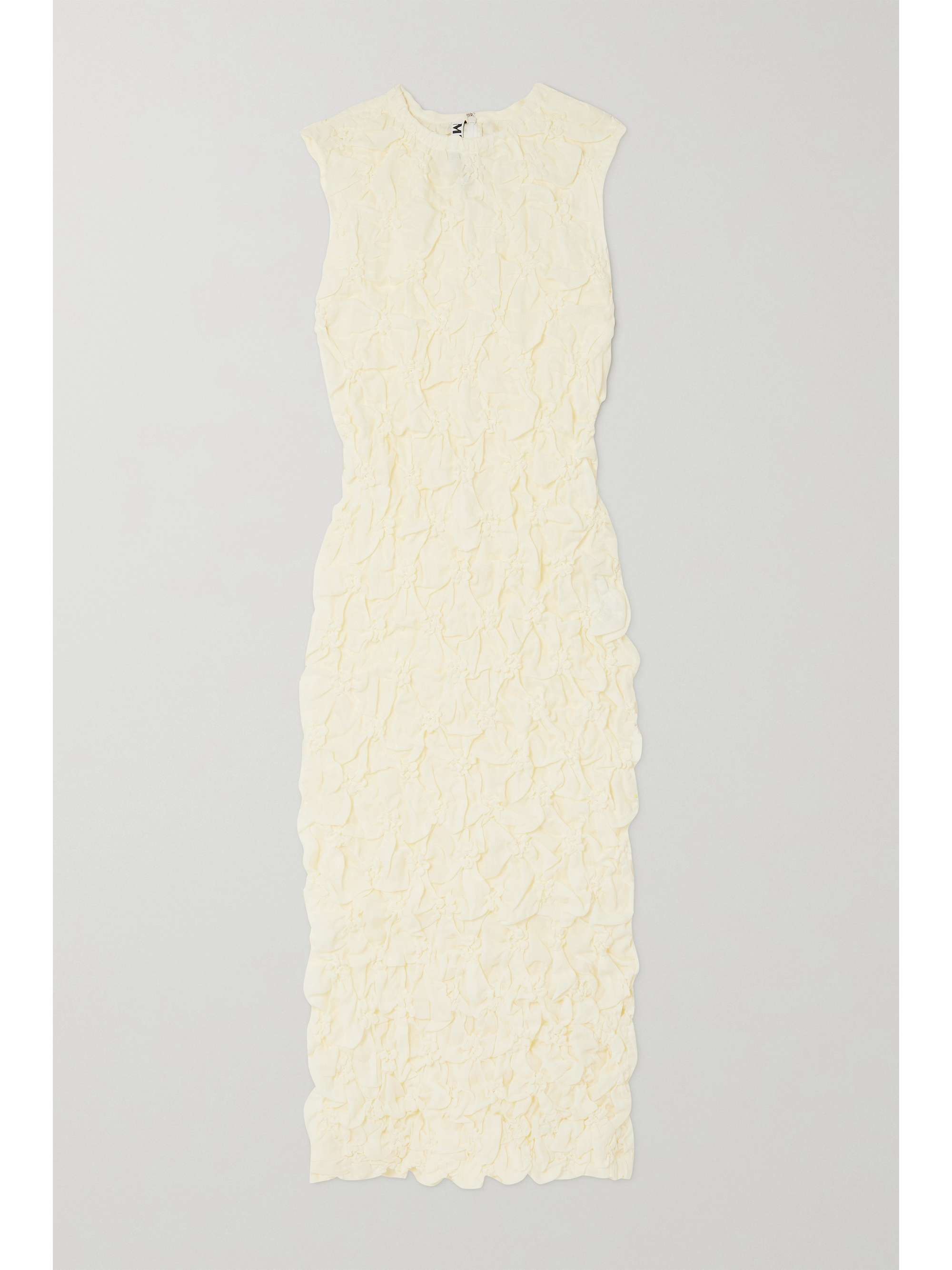 smocked linen dress