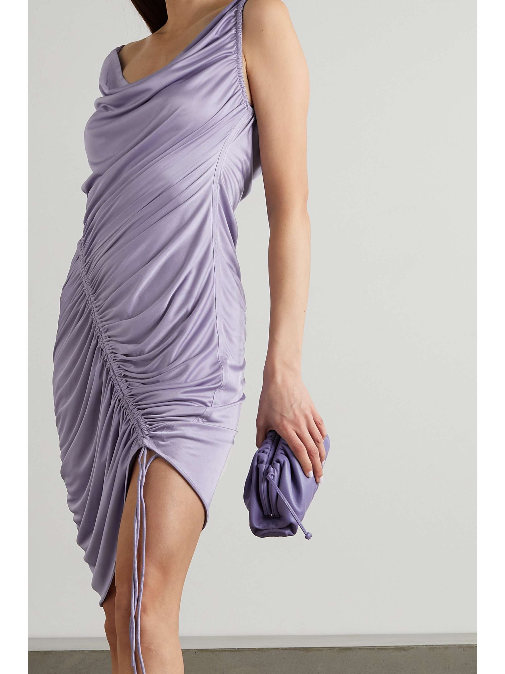 purple asymmetrical dress