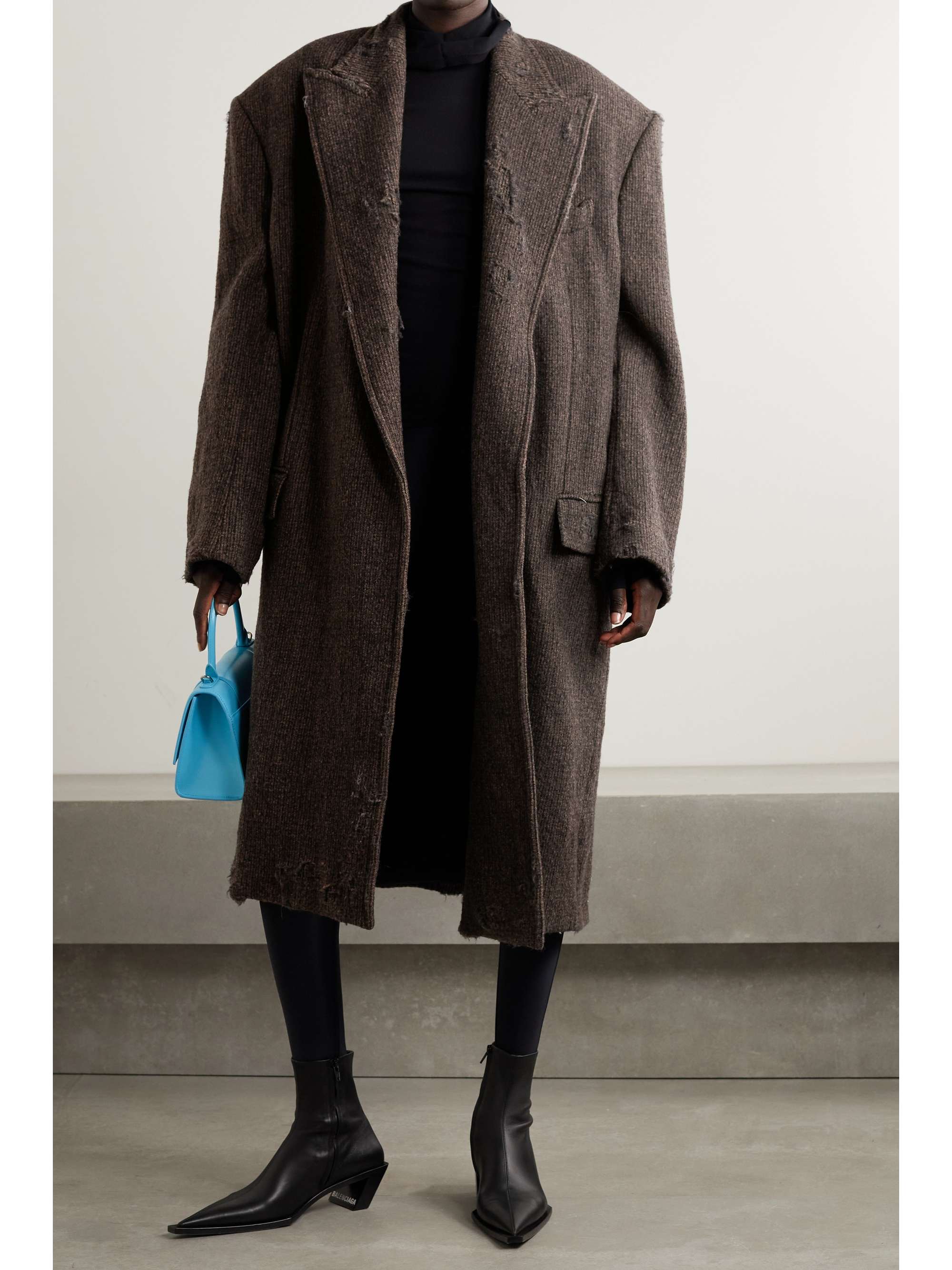 oversized tweed coat