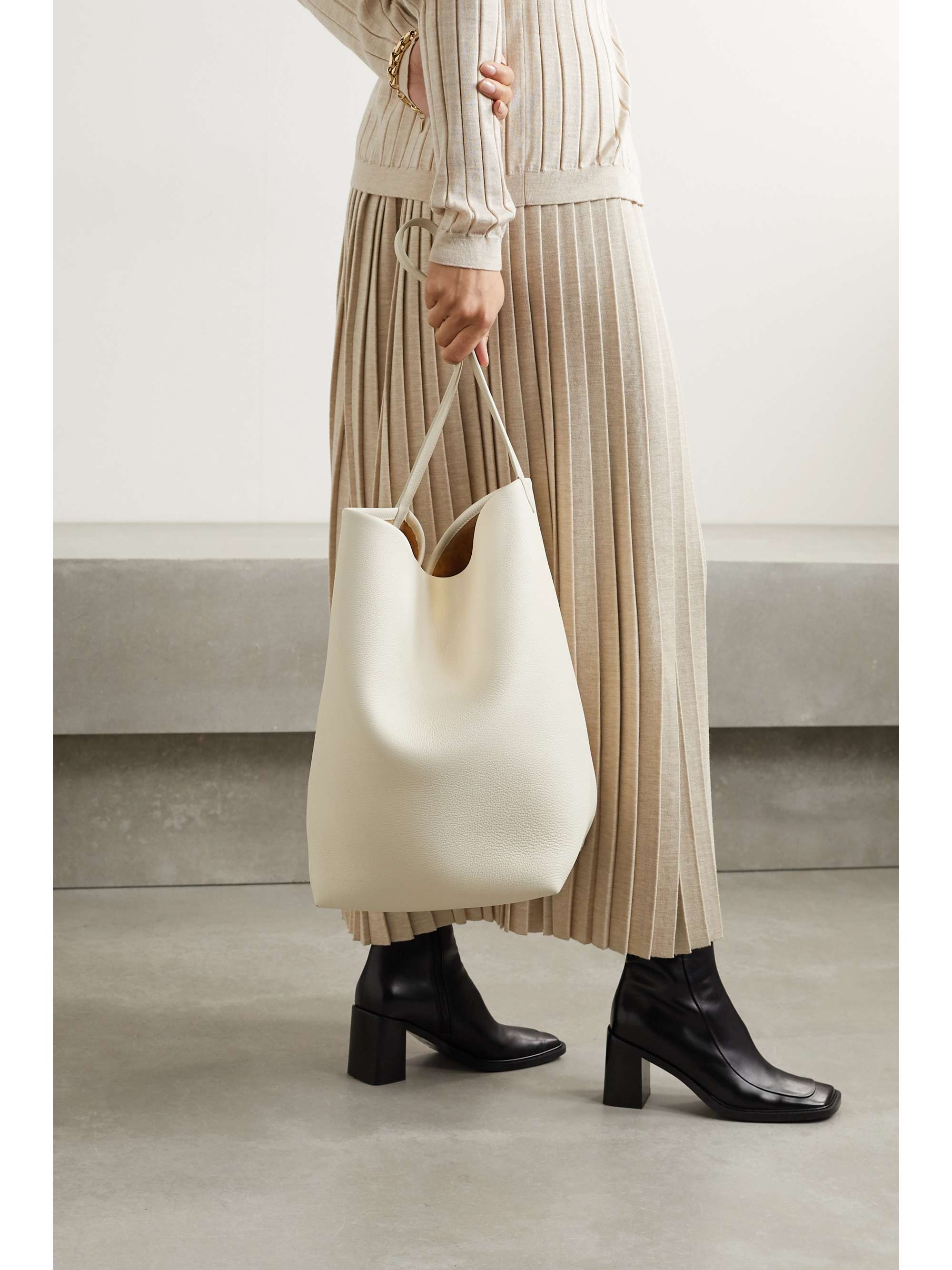 The Row N/s Park Textured-leather Tote