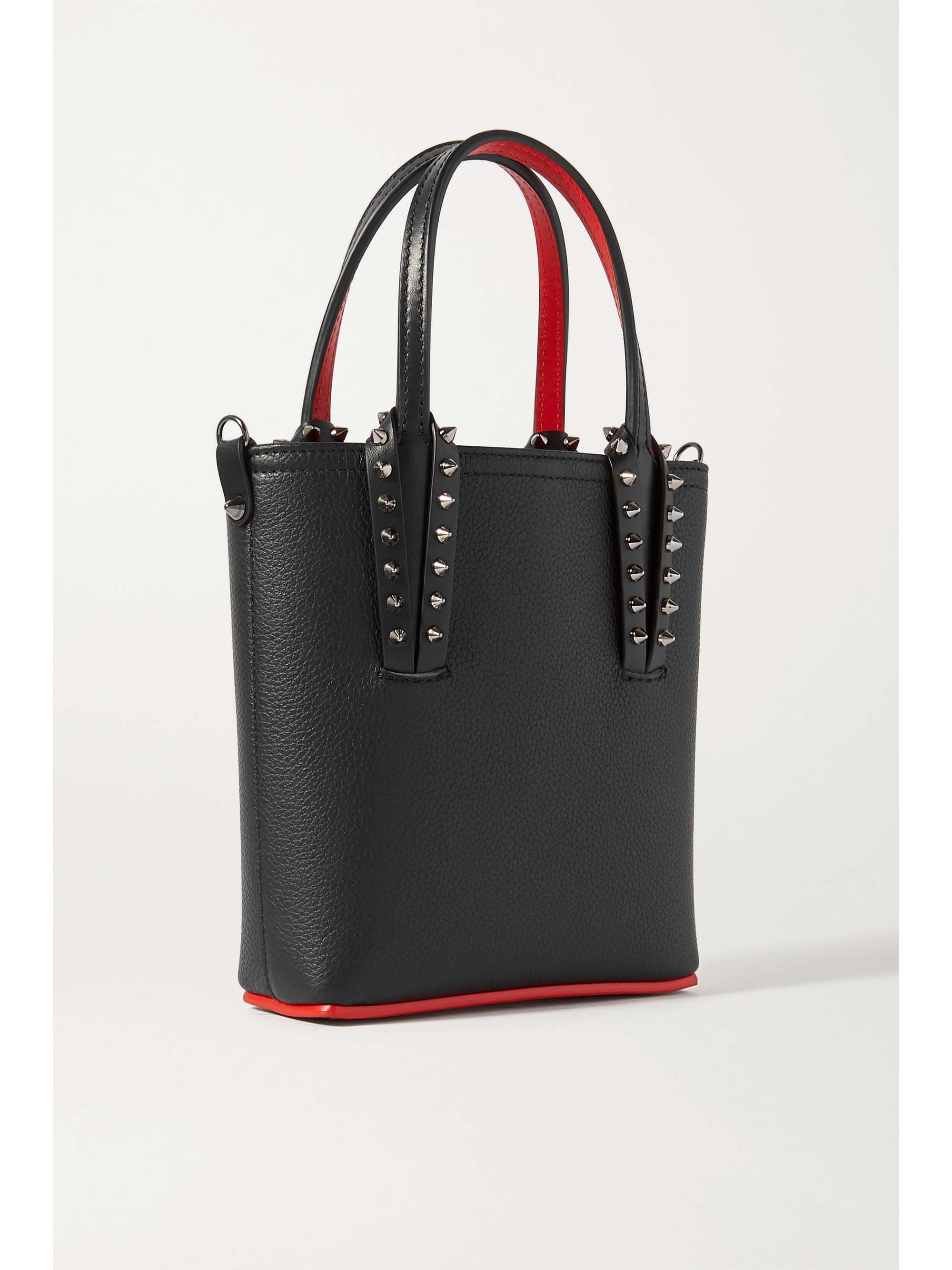 CHRISTIAN LOUBOUTIN Cabata mini spiked textured-leather tote