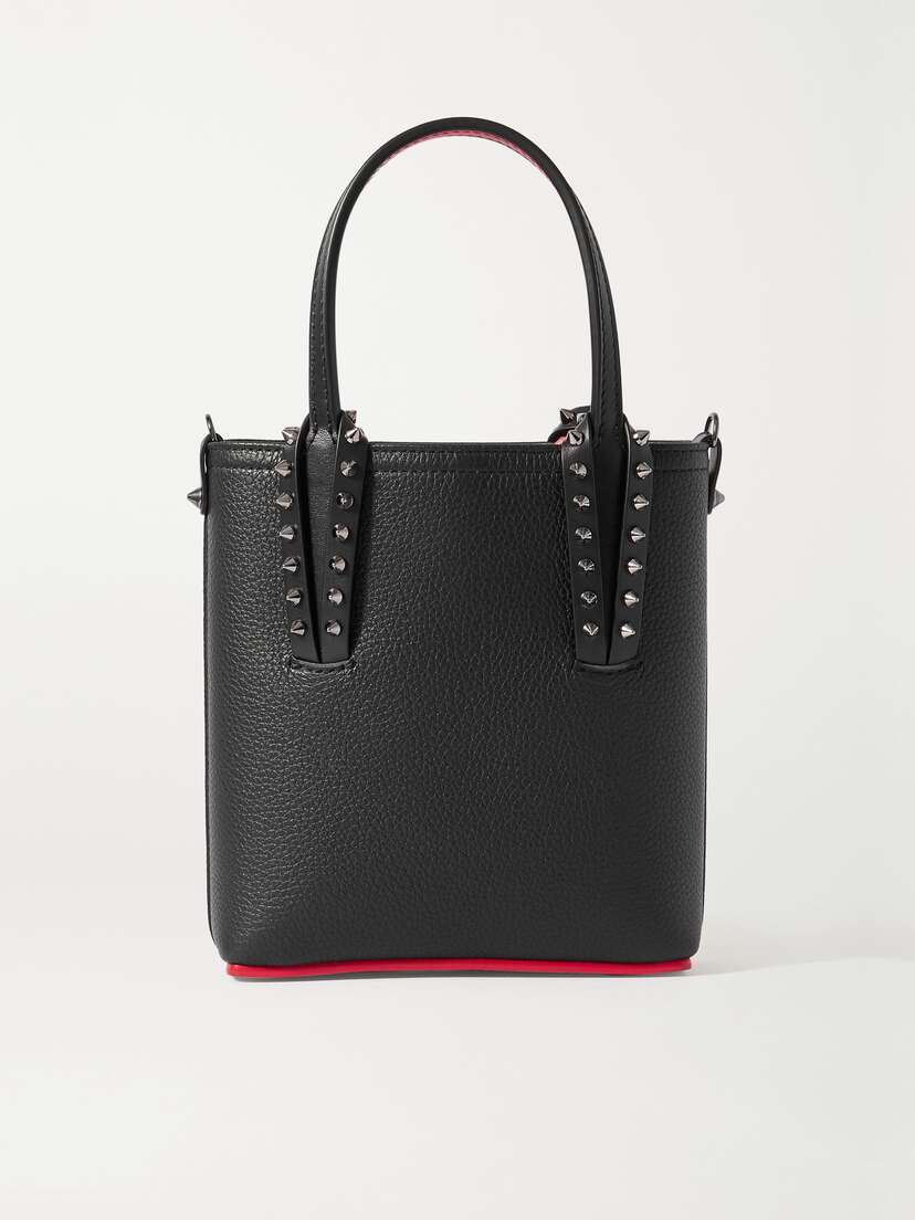 Christian Louboutin Cabata Mini Spiked Textured-leather Tote