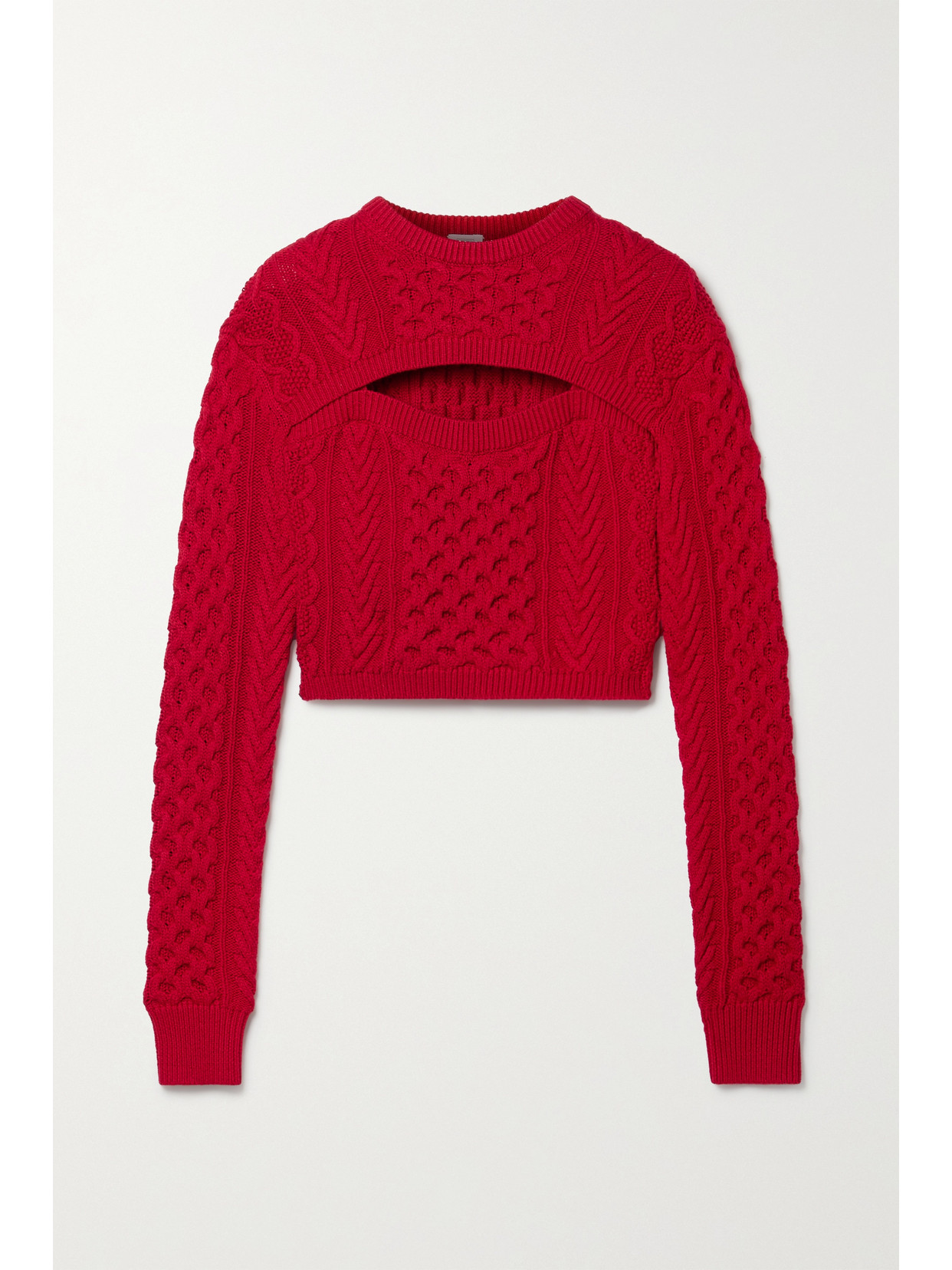 Rosie Assoulin Thousand In One Ways Convertible Merino Wool-blend Sweater In Red