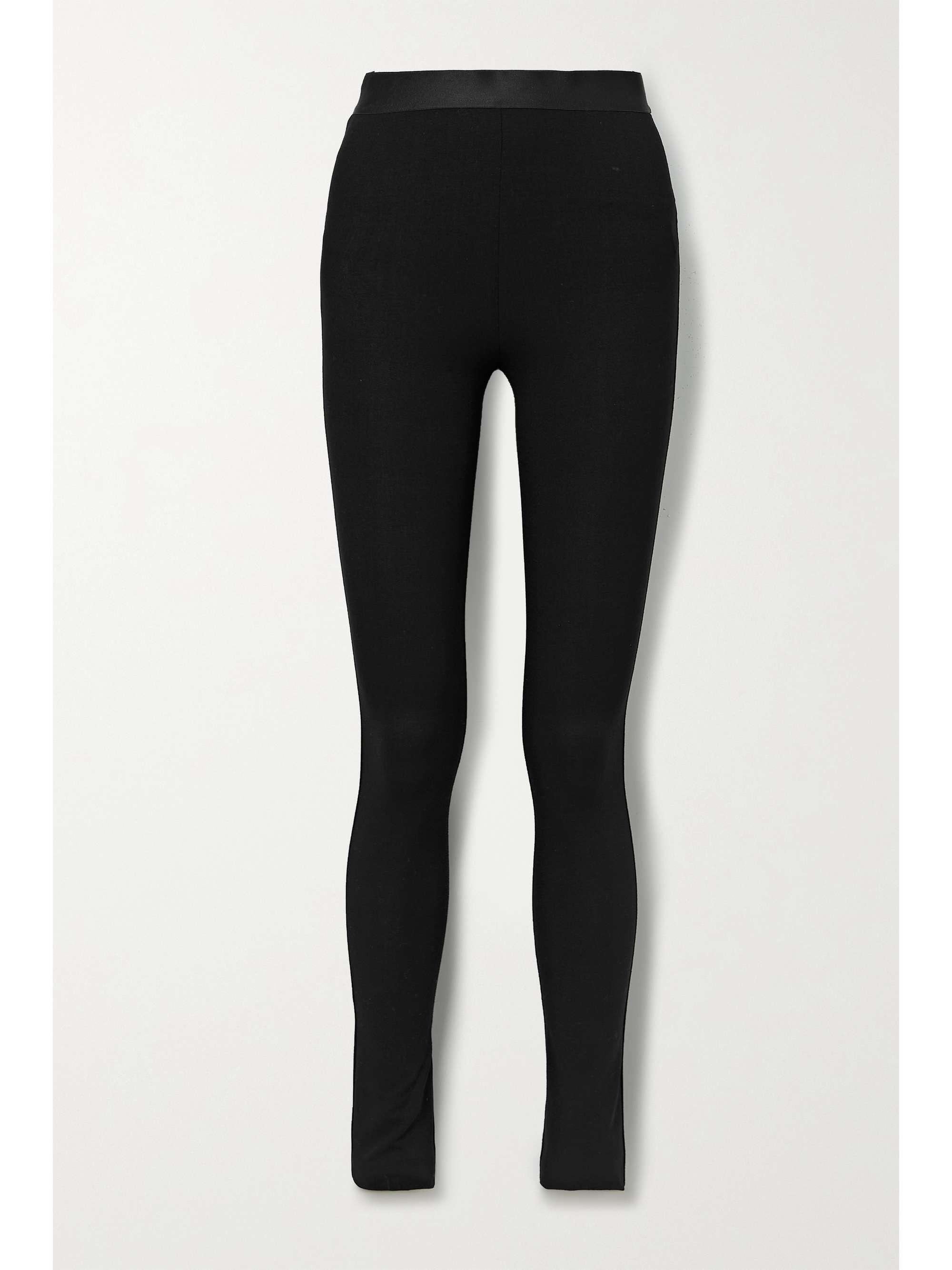 black wool leggings