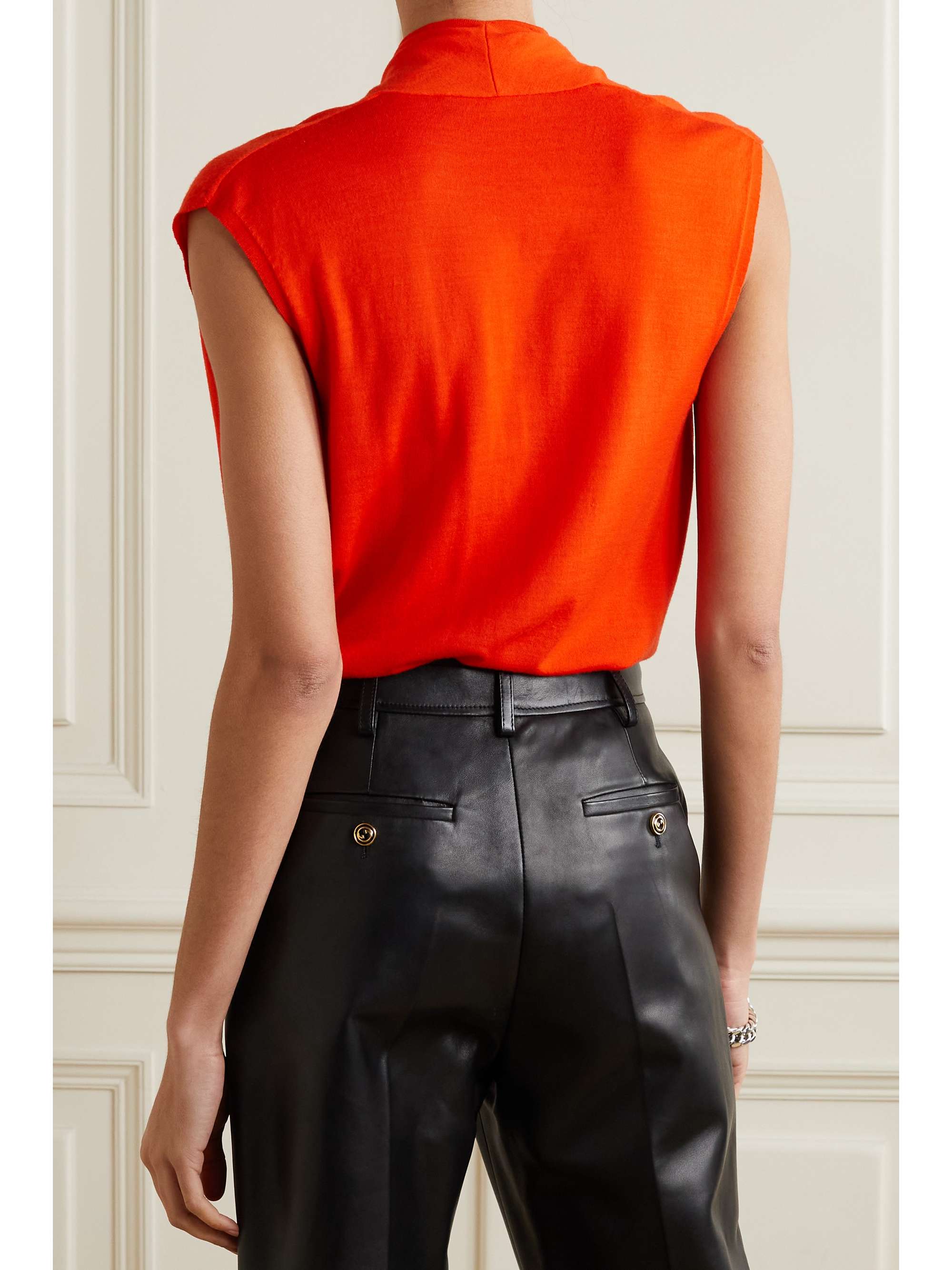 PROENZA SCHOULER Asymmetric draped merino wool top