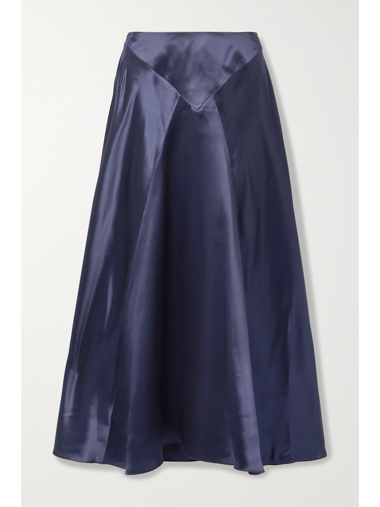 Simone Rocha Silk-satin Maxi Skirt In Navy