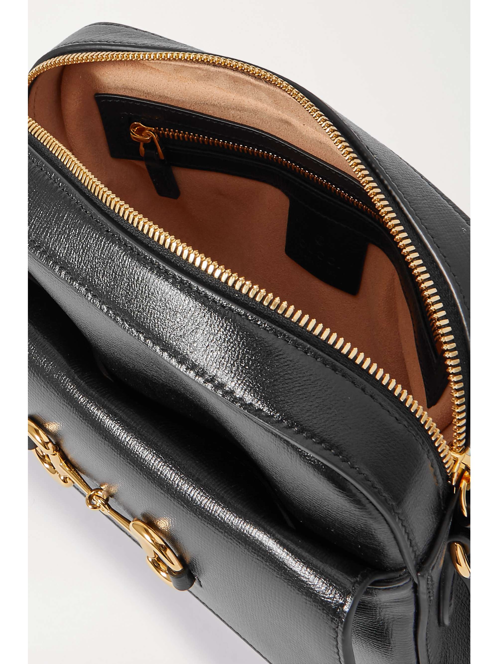 GUCCI Horsebit 1955 small texturedleather shoulder bag NETAPORTER