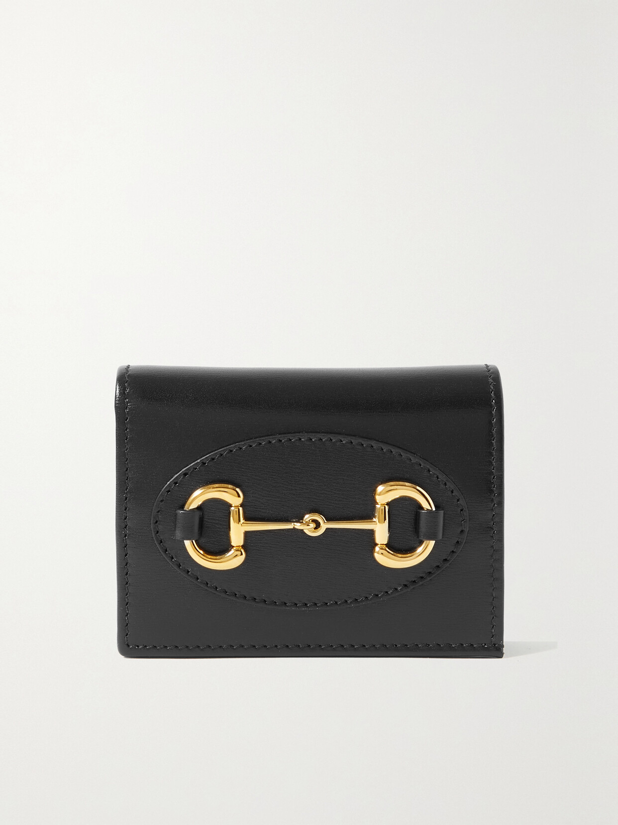 Gucci Horsebit 1955 Leather Wallet In Black