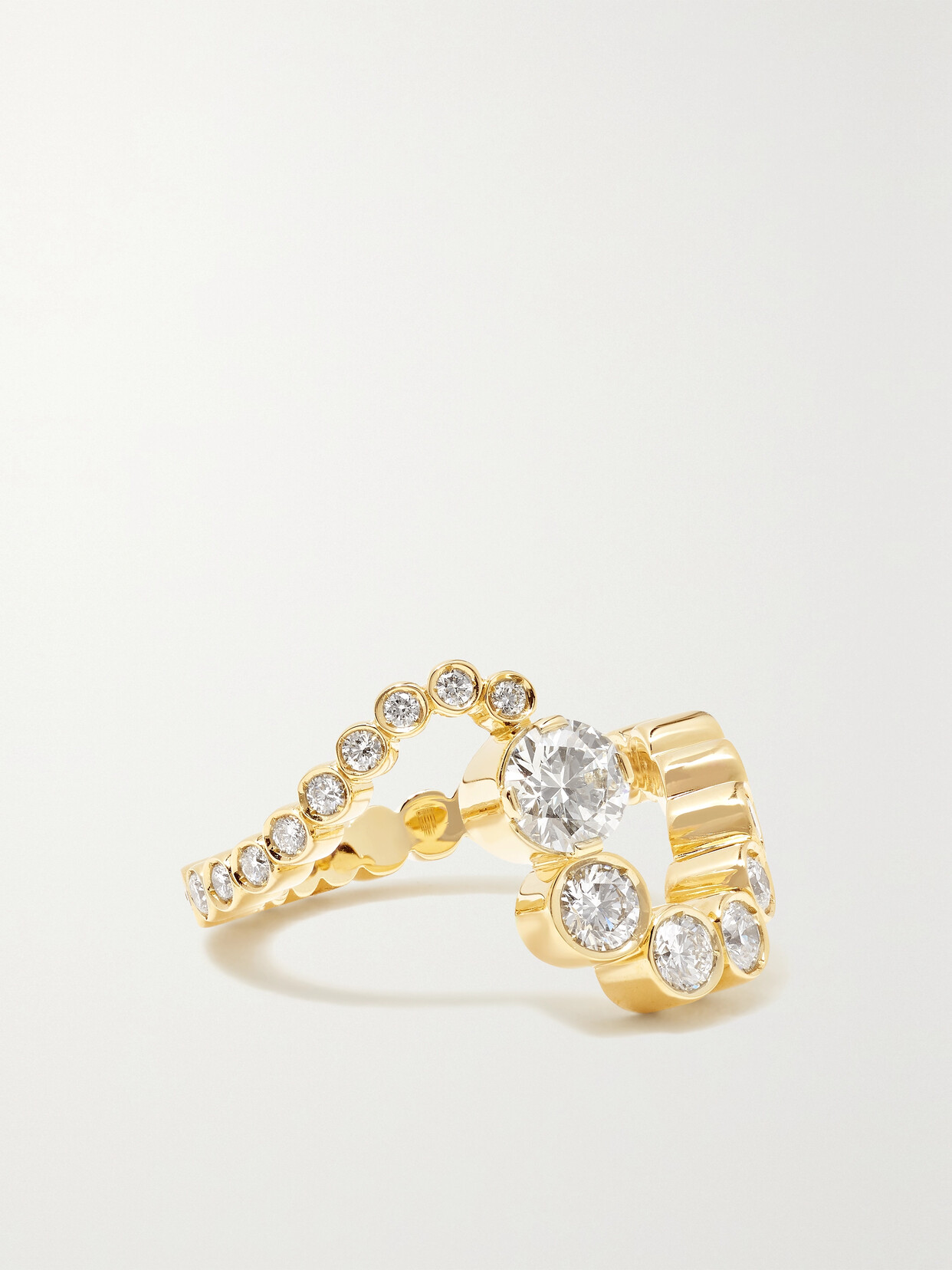 Sophie Bille Brahe Grand Ocean Ensemble 18-karat Gold Diamond Ring - 54