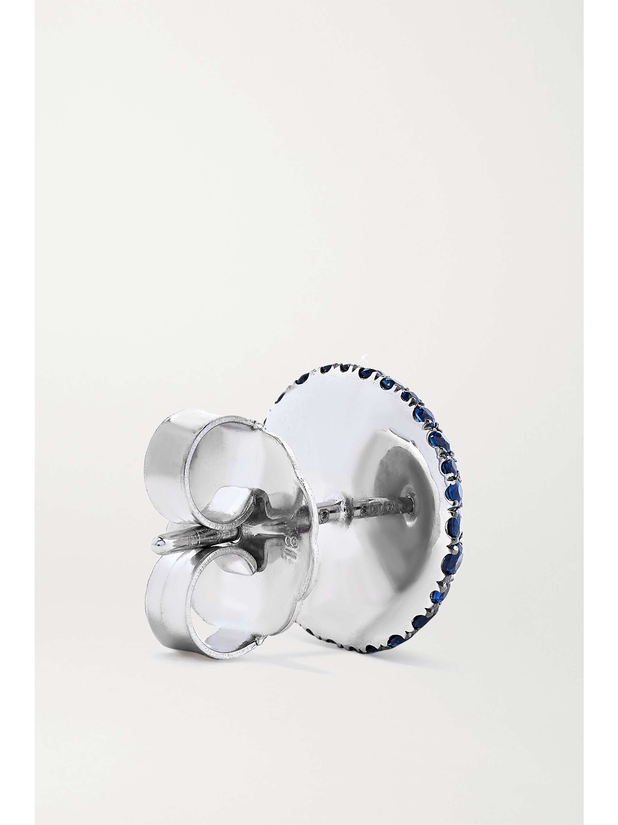MARTIN KATZ 18-karat white gold, sapphire and diamond earrings