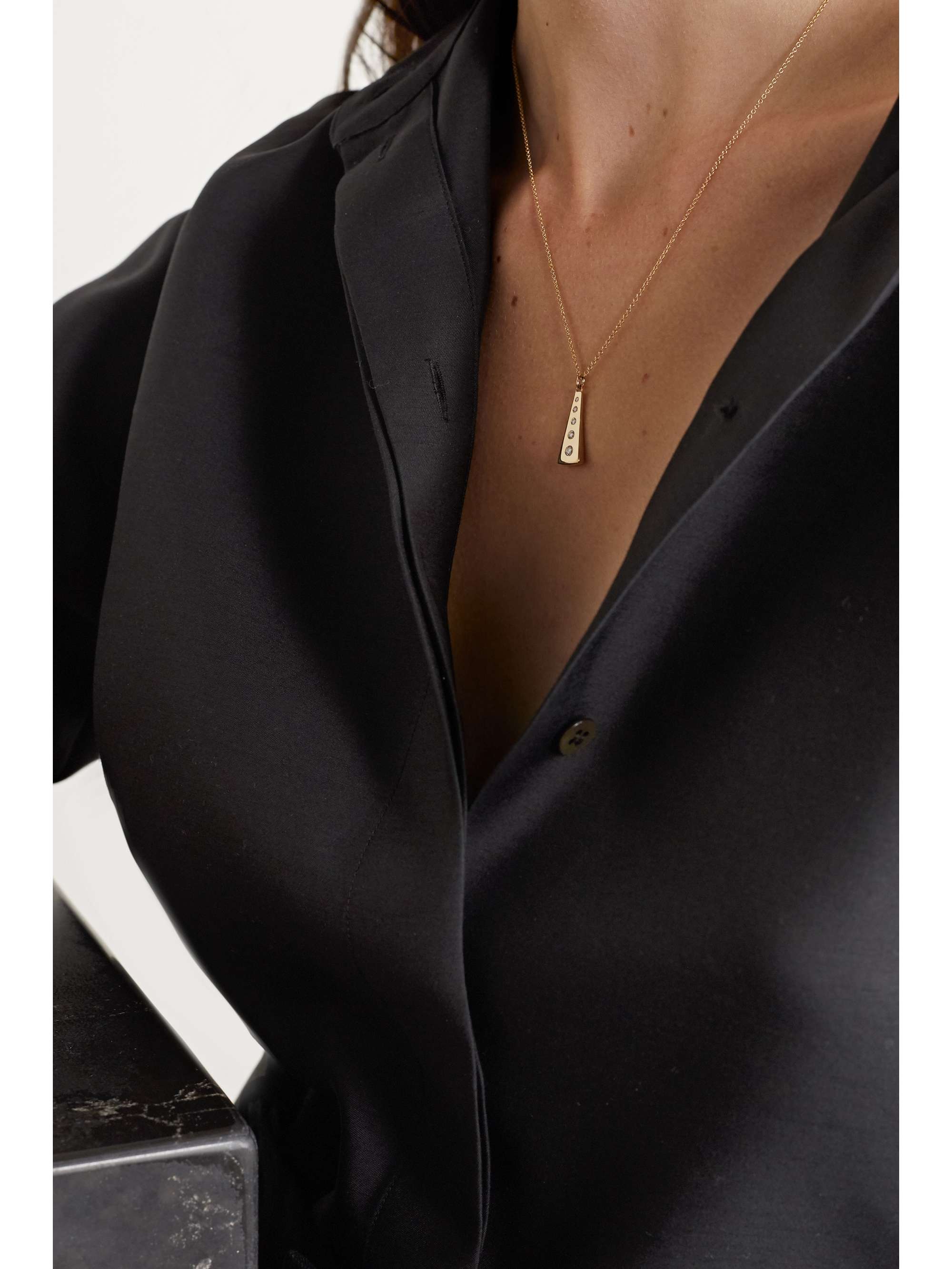 LORRAINE SCHWARTZ 18karat gold diamond necklace NETAPORTER