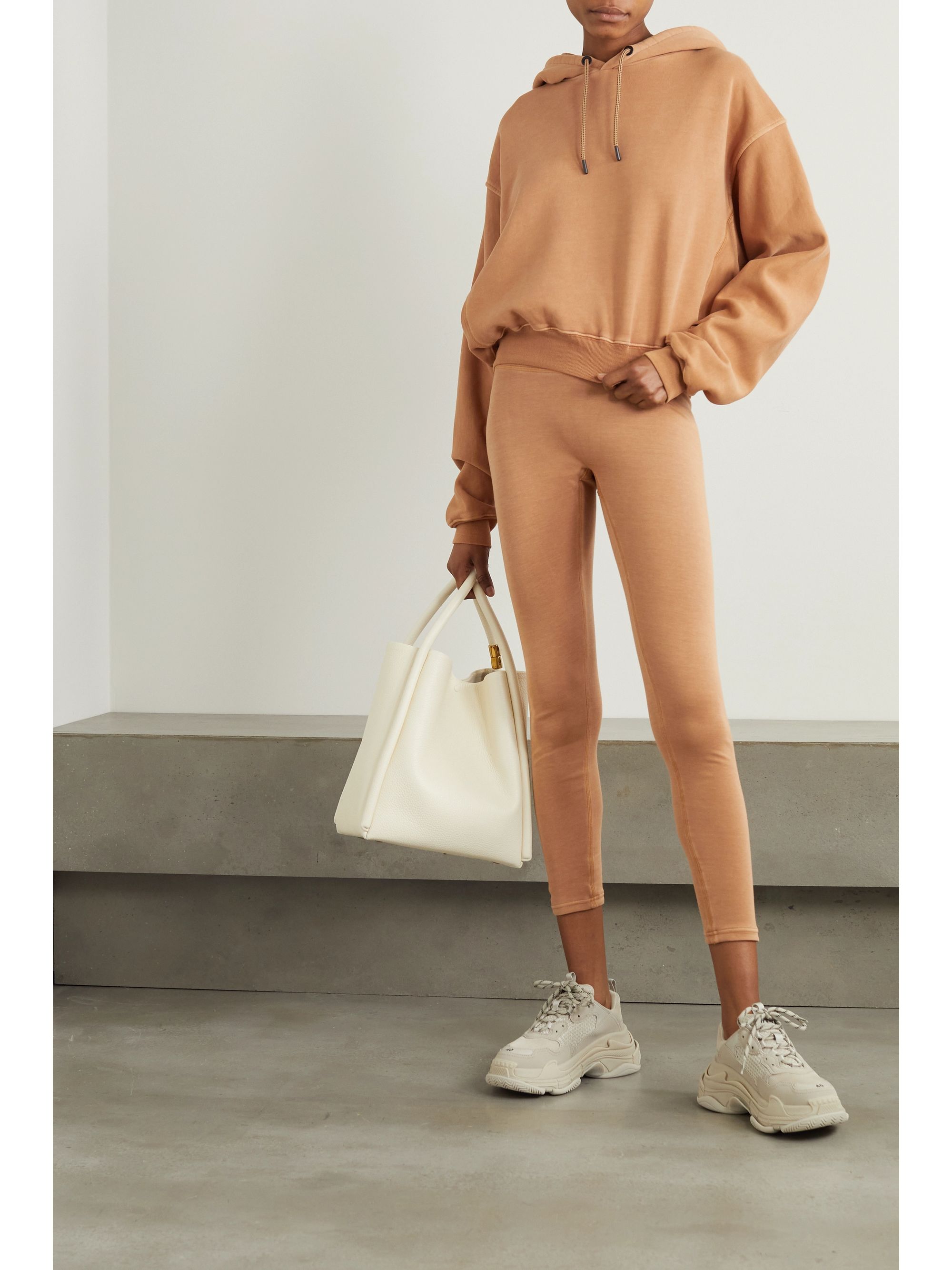 Camel cropped hoodie Clearance