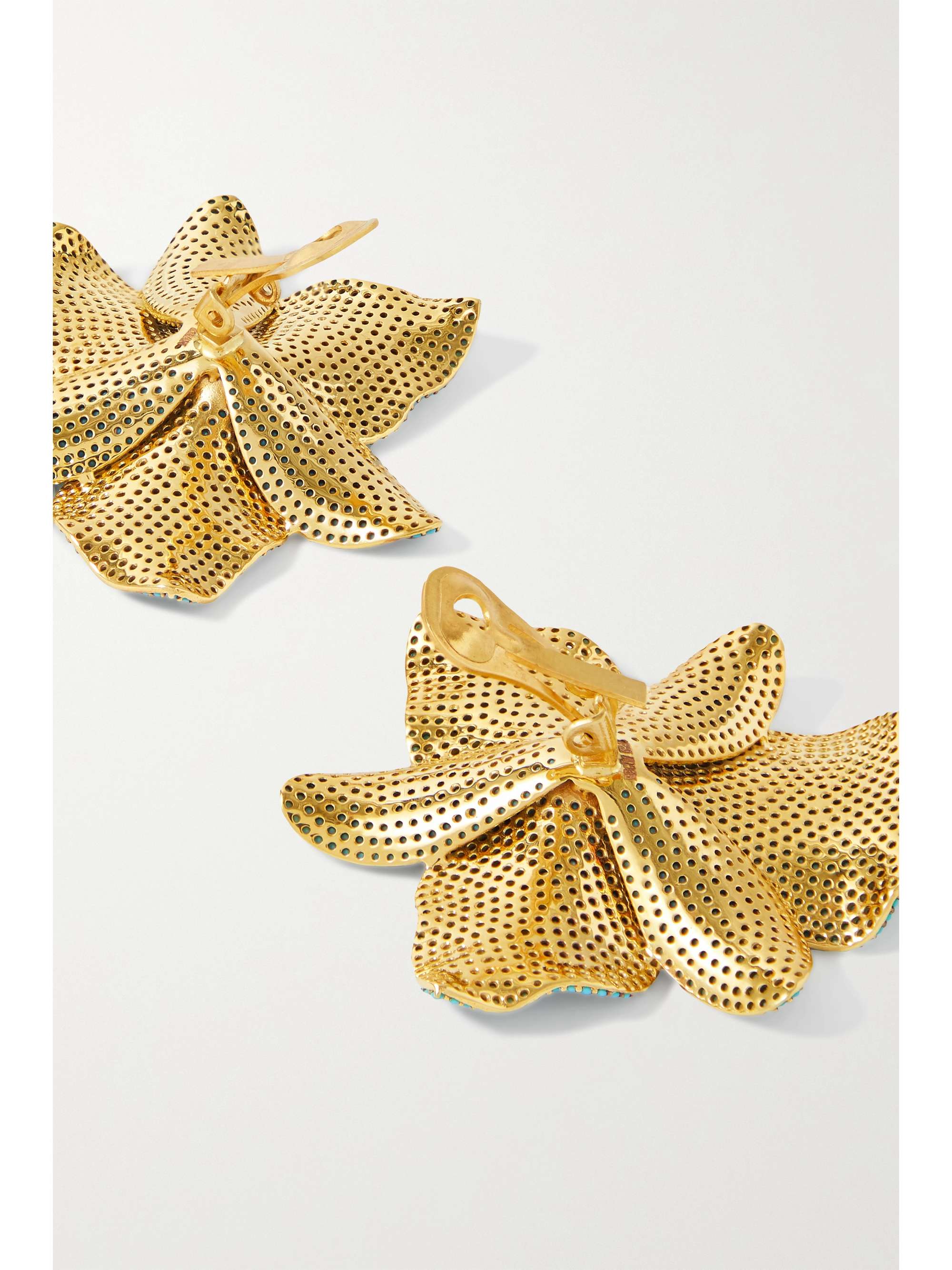 BEGÜM KHAN Gold-plated crystal clip earrings