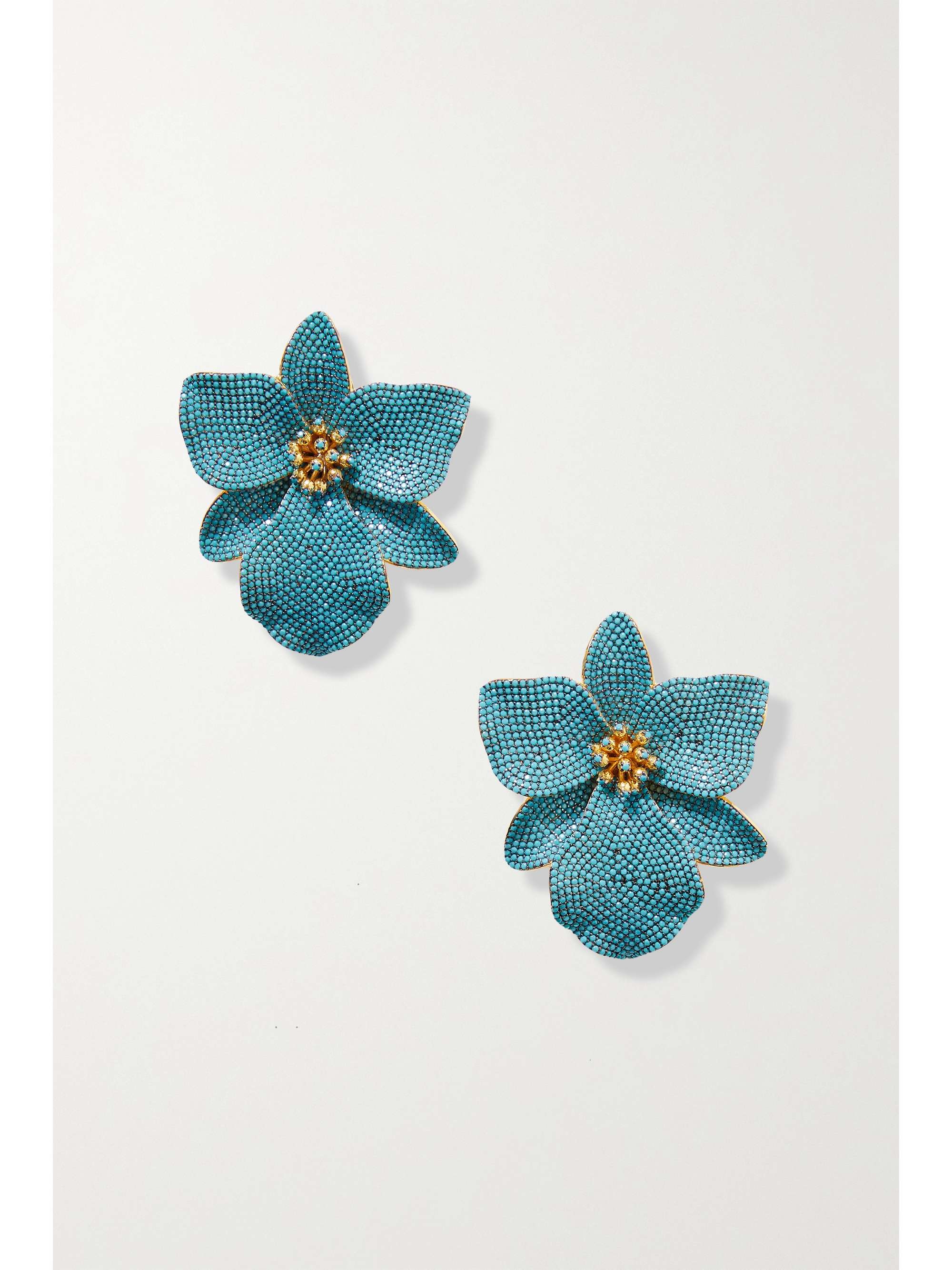 BEGÜM KHAN Gold-plated crystal clip earrings