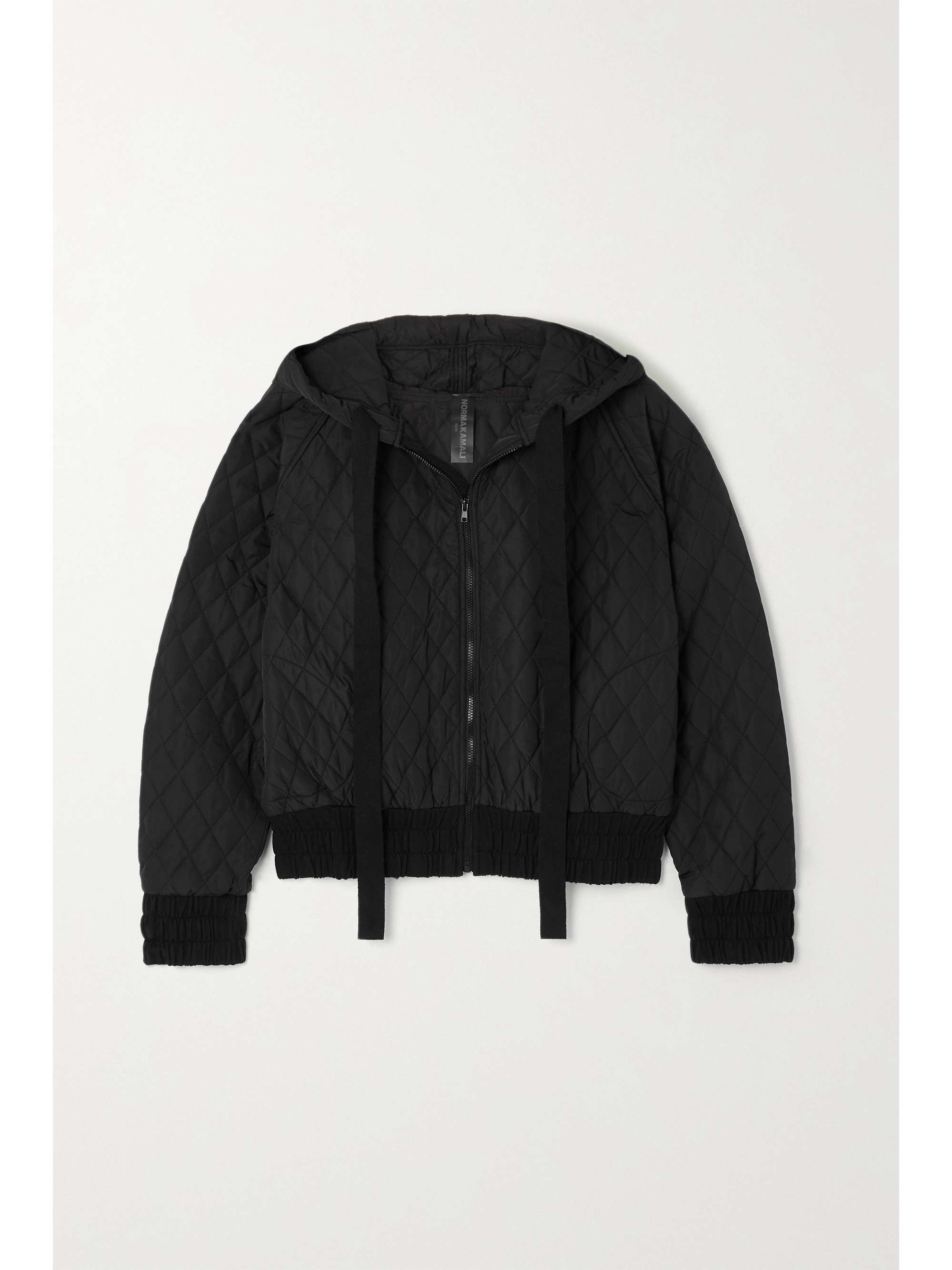 cropped hooded bomber jacket