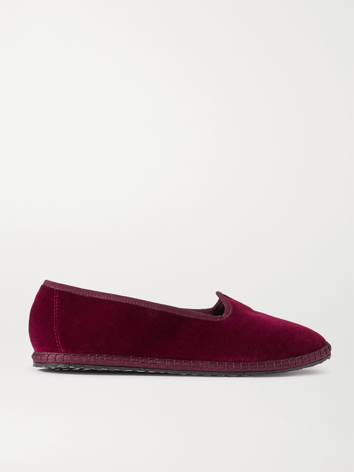 VIBI VENEZIA - Velvet Slippers - Burgundy