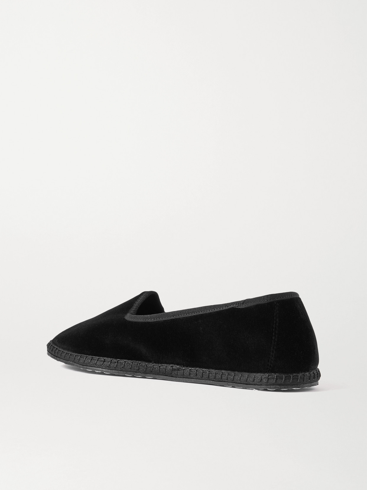 Shop Vibi Venezia Velvet Slippers In Black