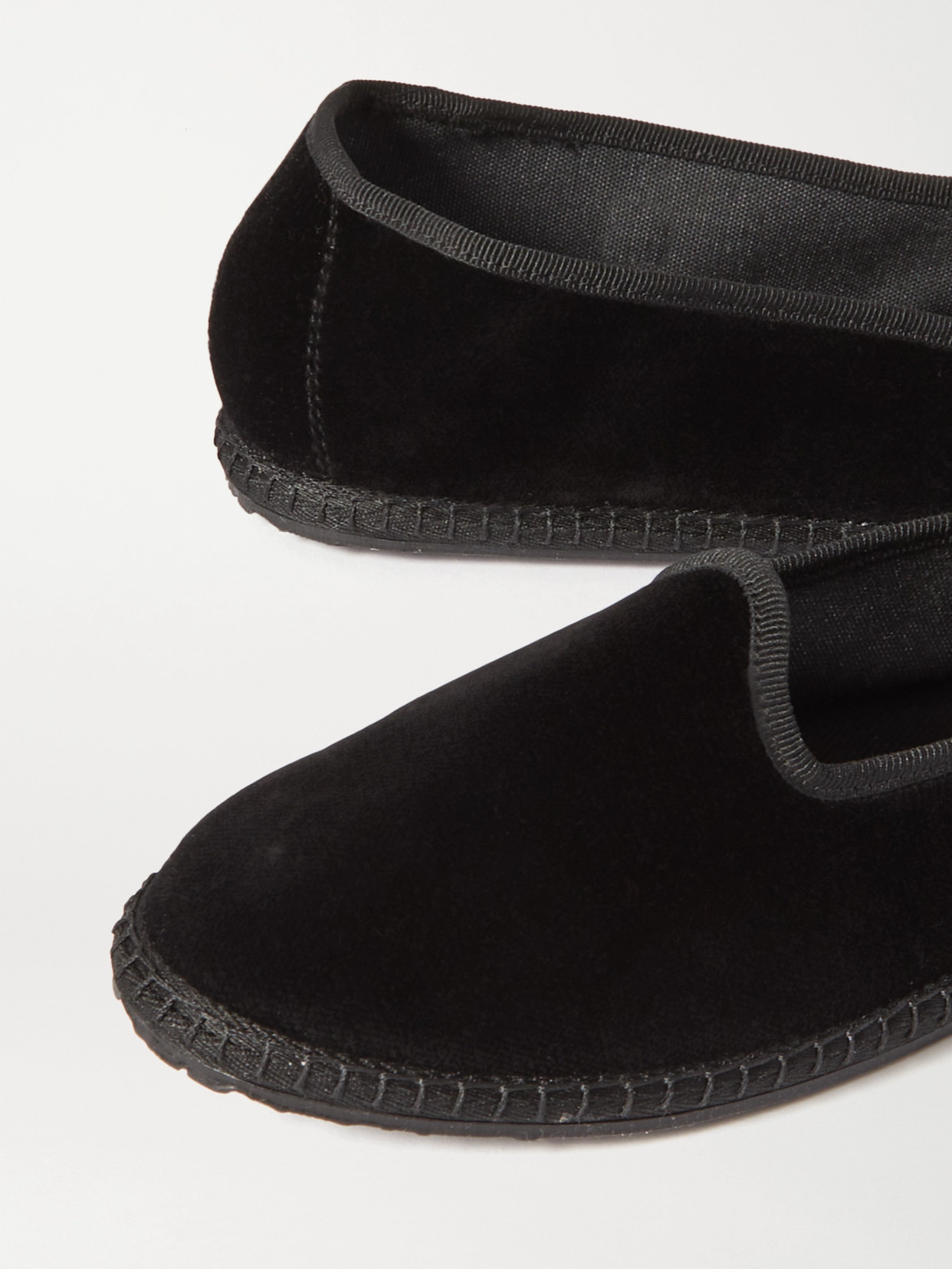 Shop Vibi Venezia Velvet Slippers In Black