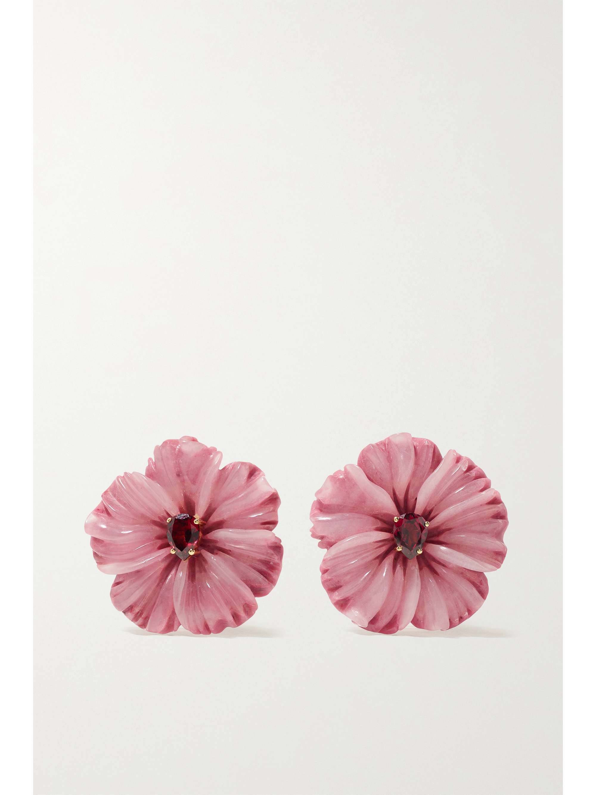 CASA CASTRO 18-karat gold, quartzite and tourmaline earrings