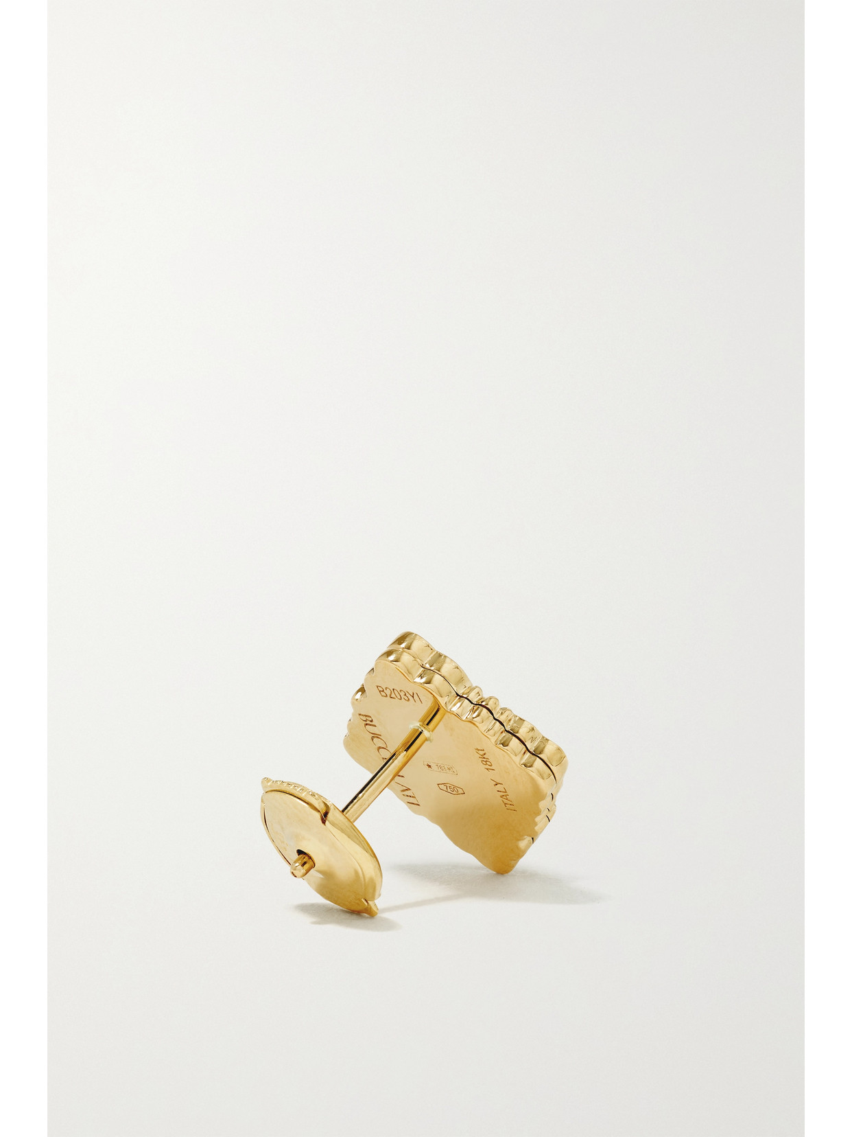 Buccellati Opera Tulle 18-karat Gold Mother-of-pearl Earrings In Gold