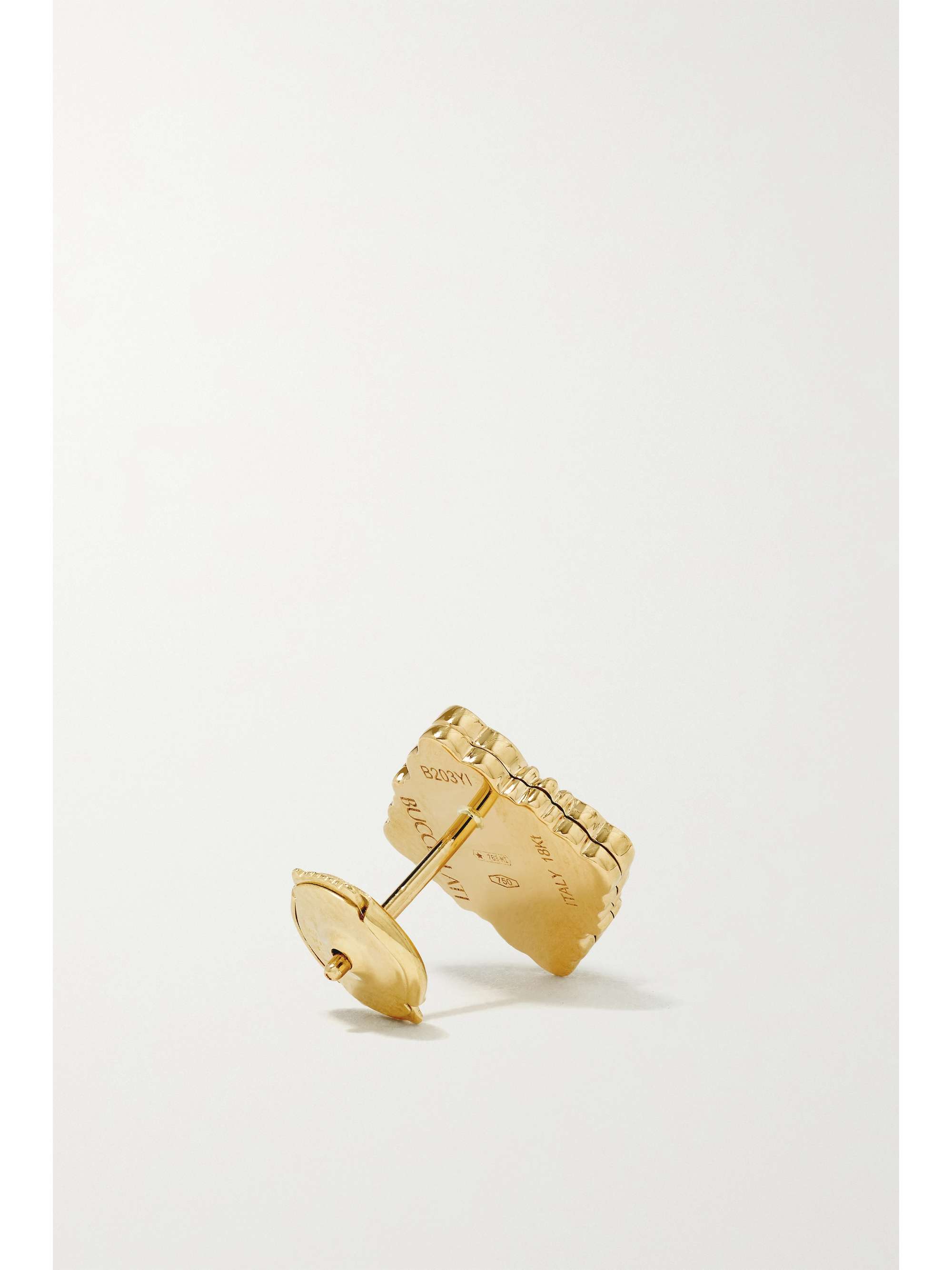 BUCCELLATI Opera Tulle 18-karat gold enamel earrings