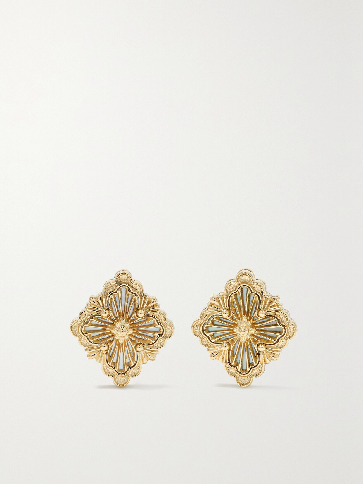 Buccellati Opera Tulle 18-karat Gold Mother-of-pearl Earrings