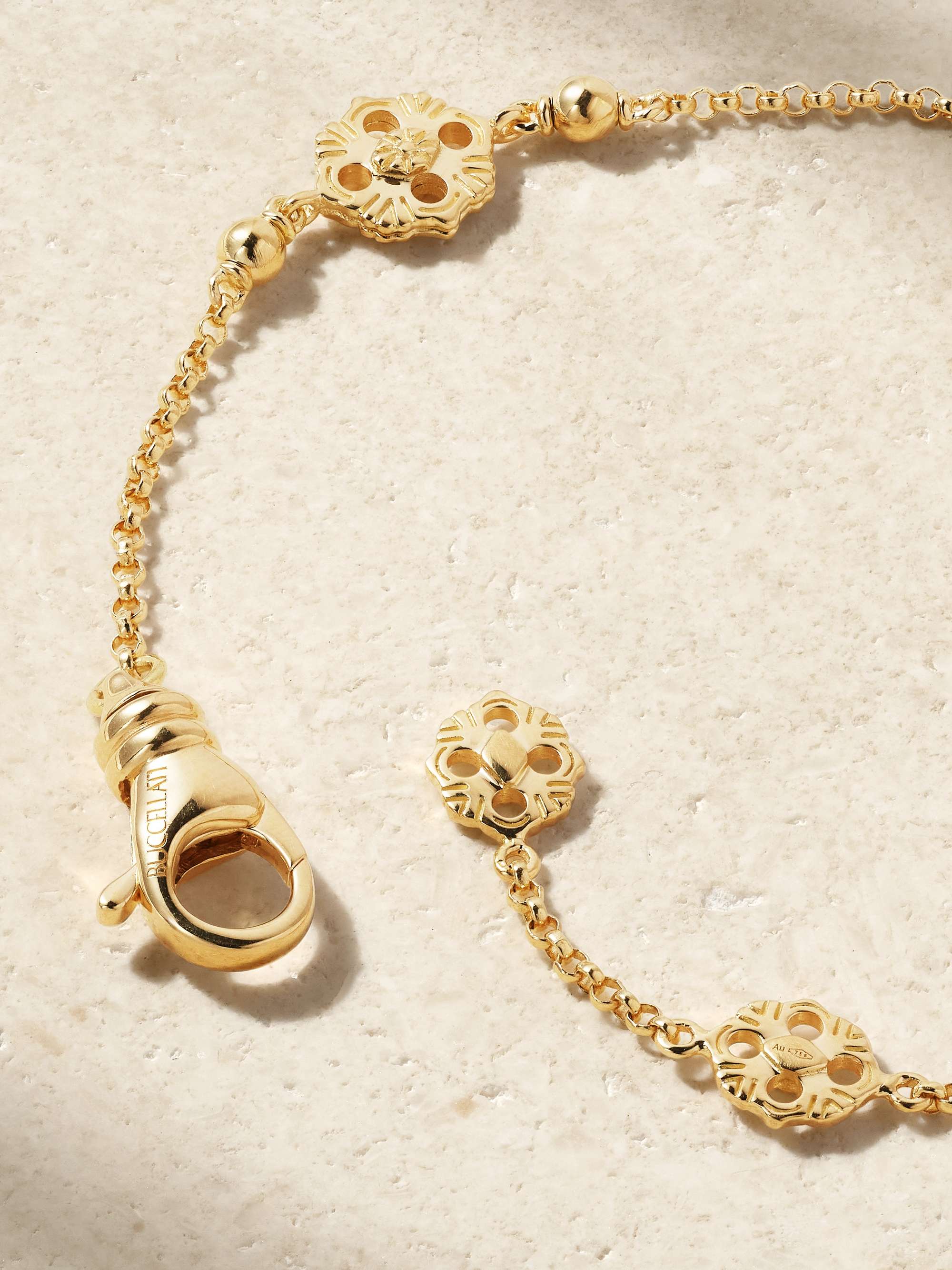 BUCCELLATI Opera Tulle 18-karat gold and enamel bracelet
