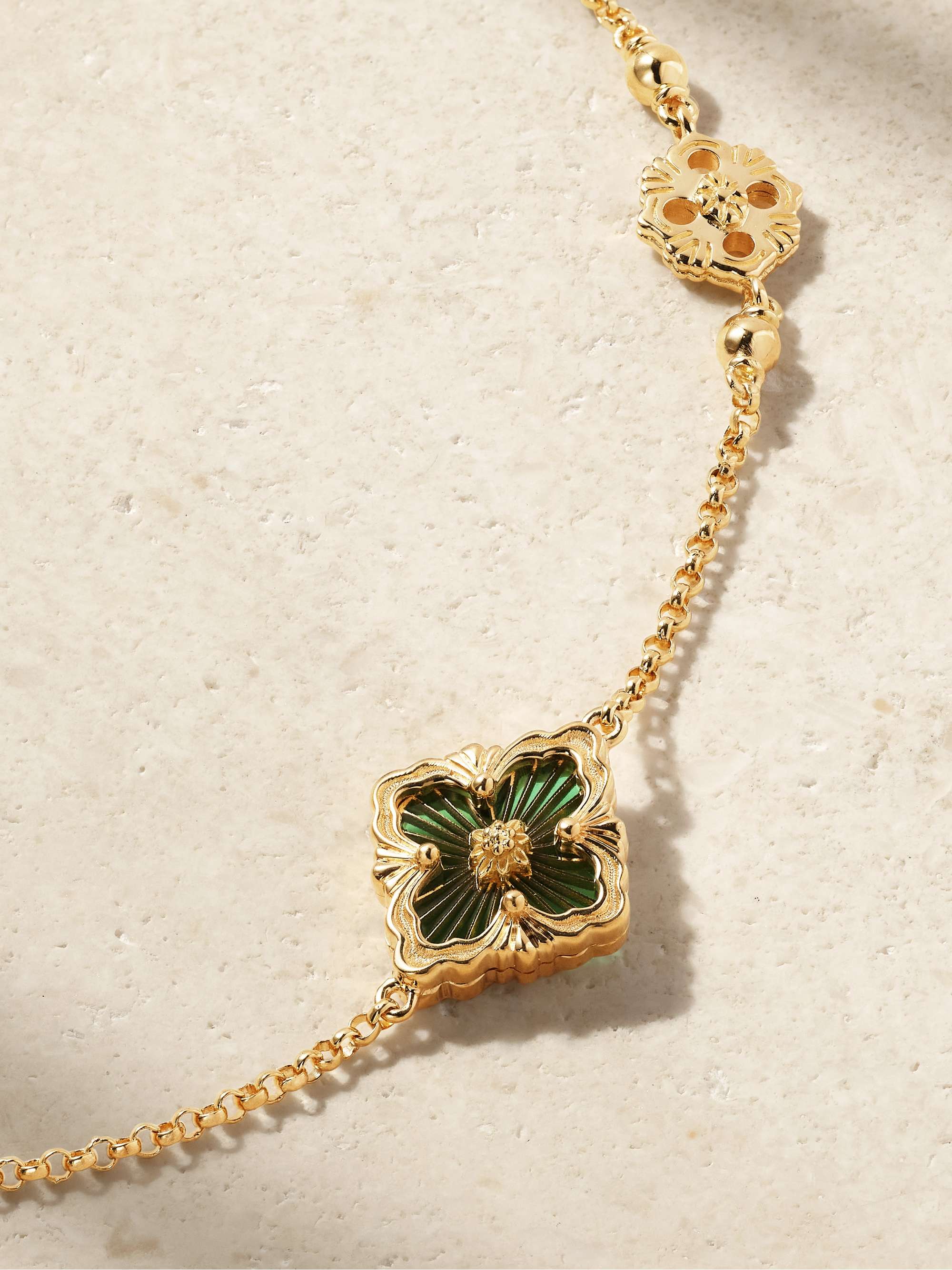 BUCCELLATI Opera Tulle 18-karat gold and enamel bracelet