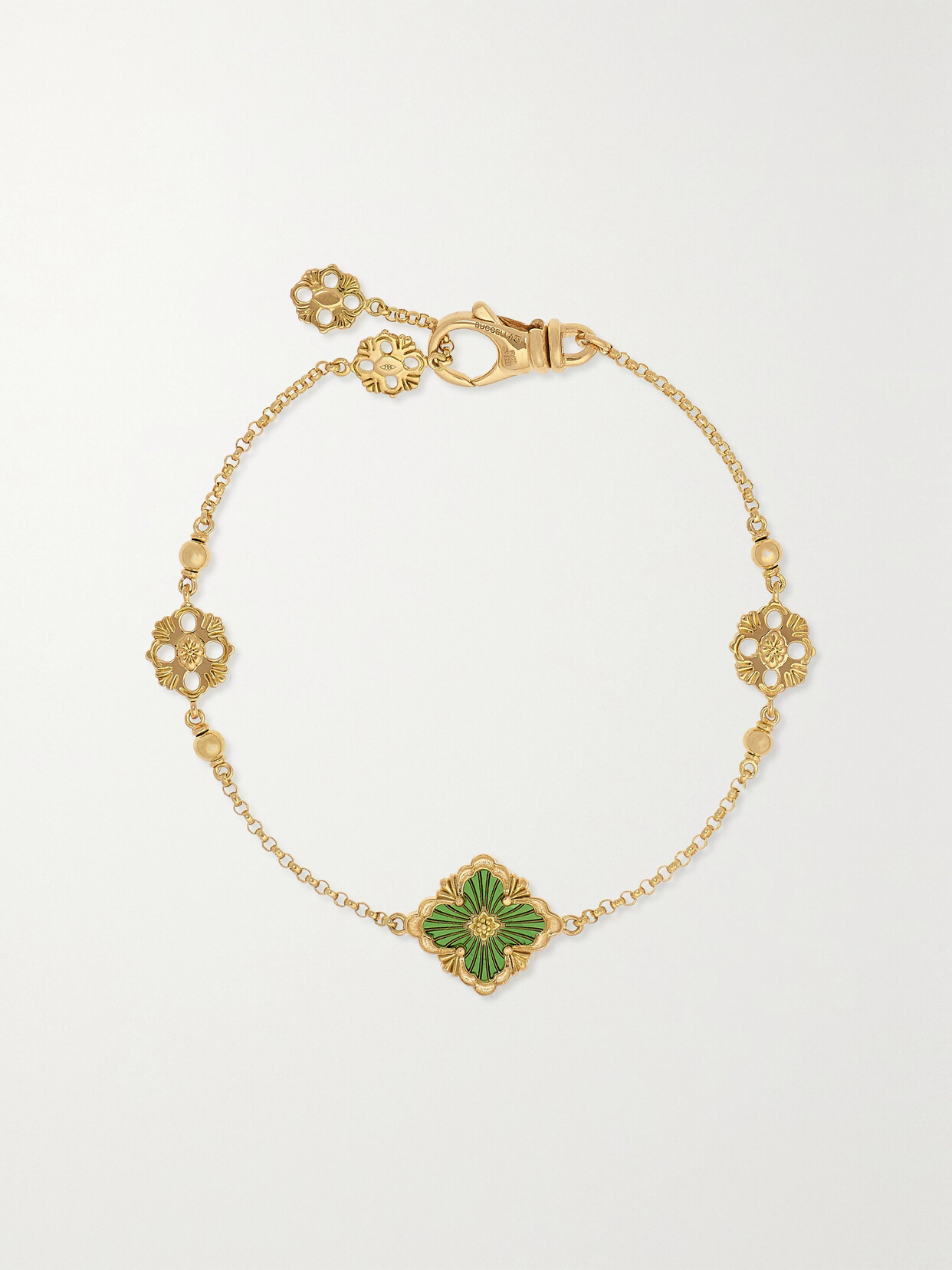 Buccellati - Opera Tulle 18-karat Gold And Enamel Bracelet - M