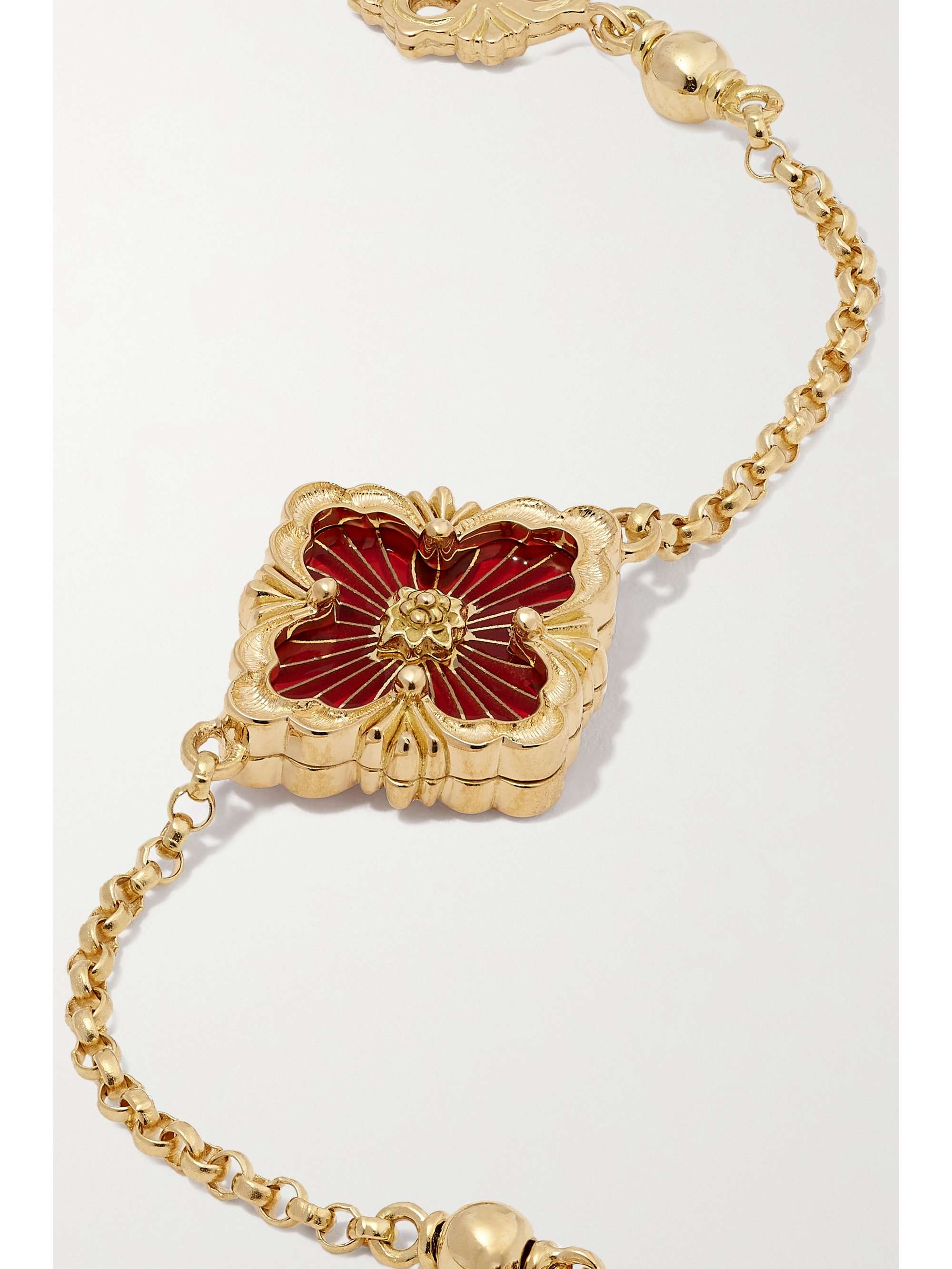 BUCCELLATI Opera Tulle 18-karat gold and enamel bracelet
