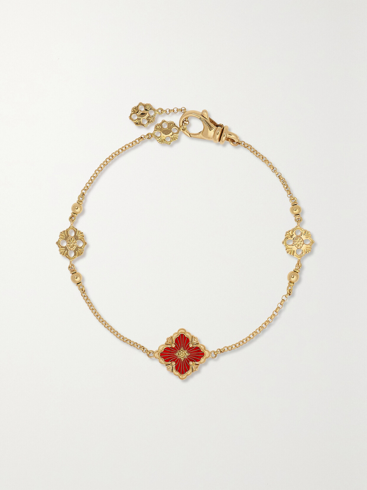Buccellati Opera Tulle 18-karat Gold And Enamel Bracelet