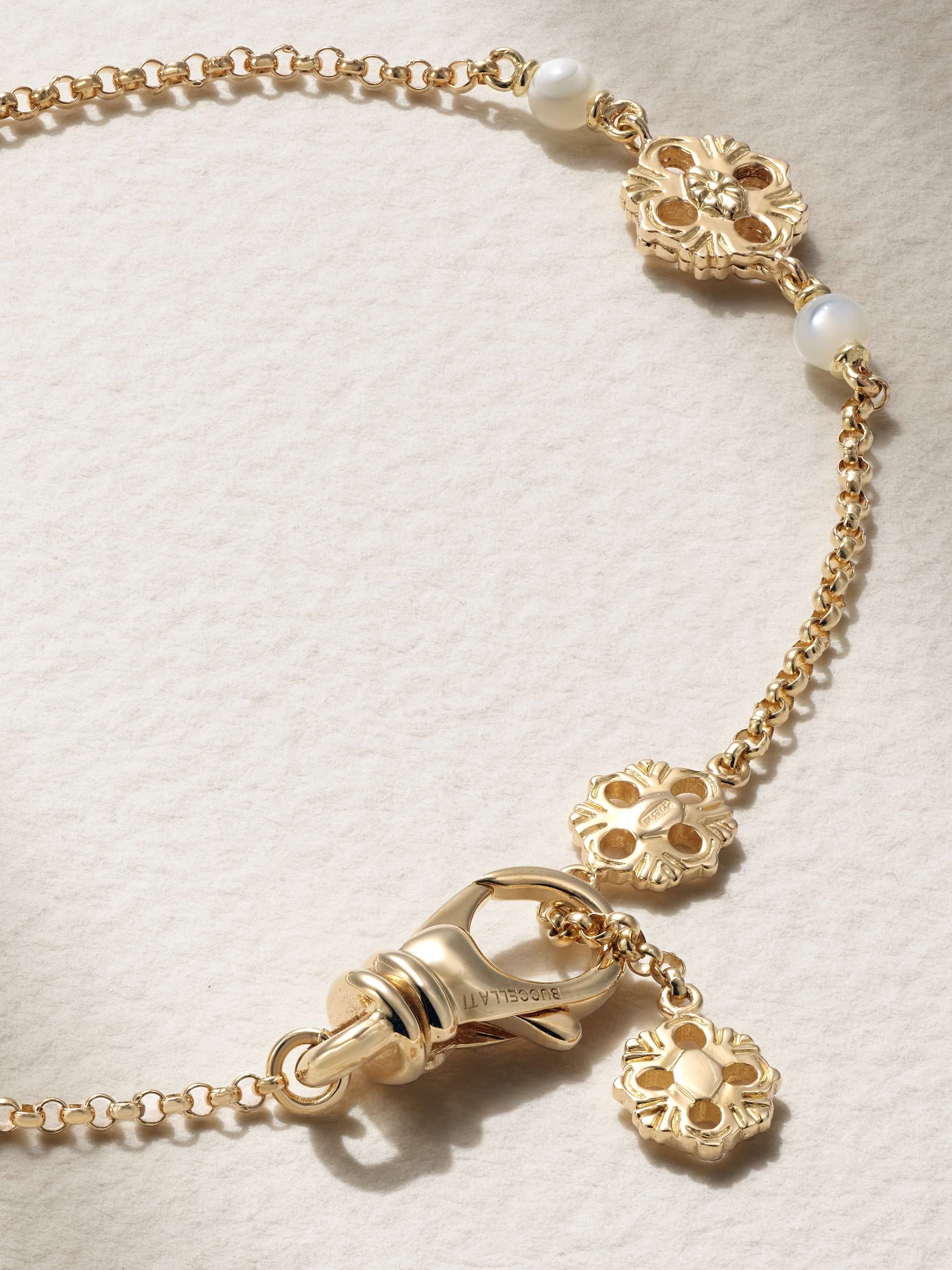 BUCCELLATI Opera Tulle 18-karat gold and enamel bracelet