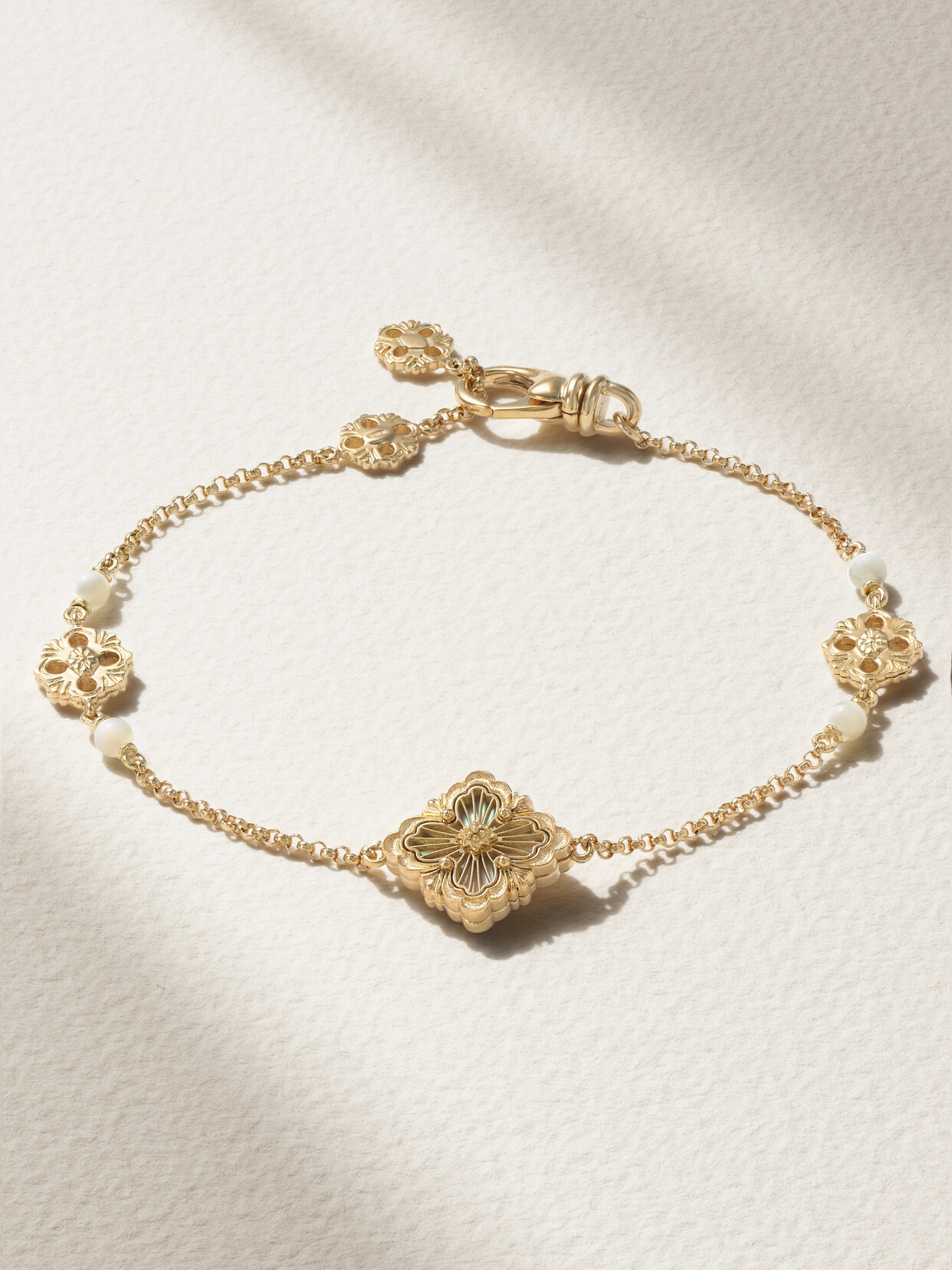 Buccellati Opera Tulle 18-karat Gold Mother-of-pearl Bracelet