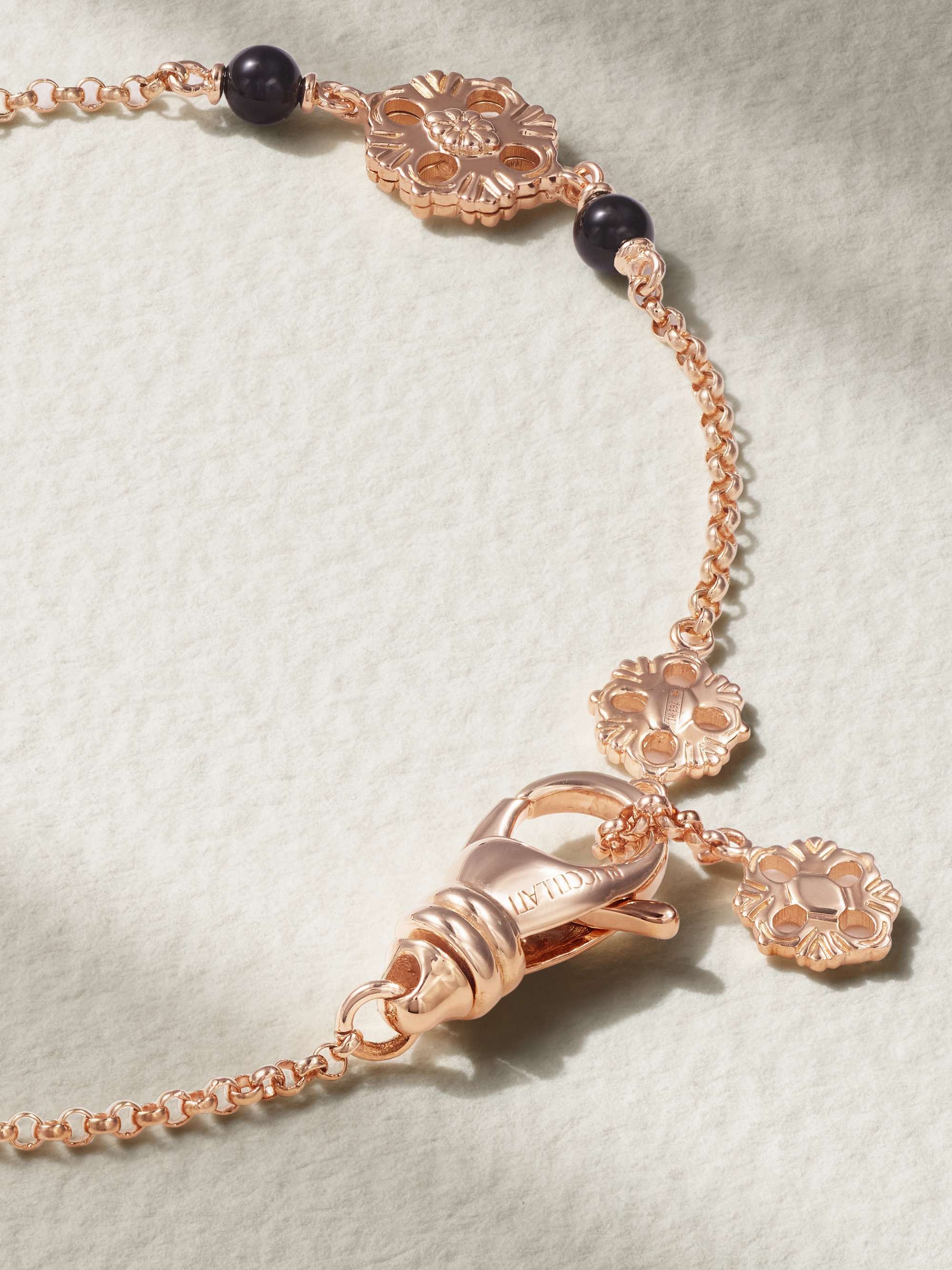 BUCCELLATI Opera Tulle 18-karat gold and enamel bracelet
