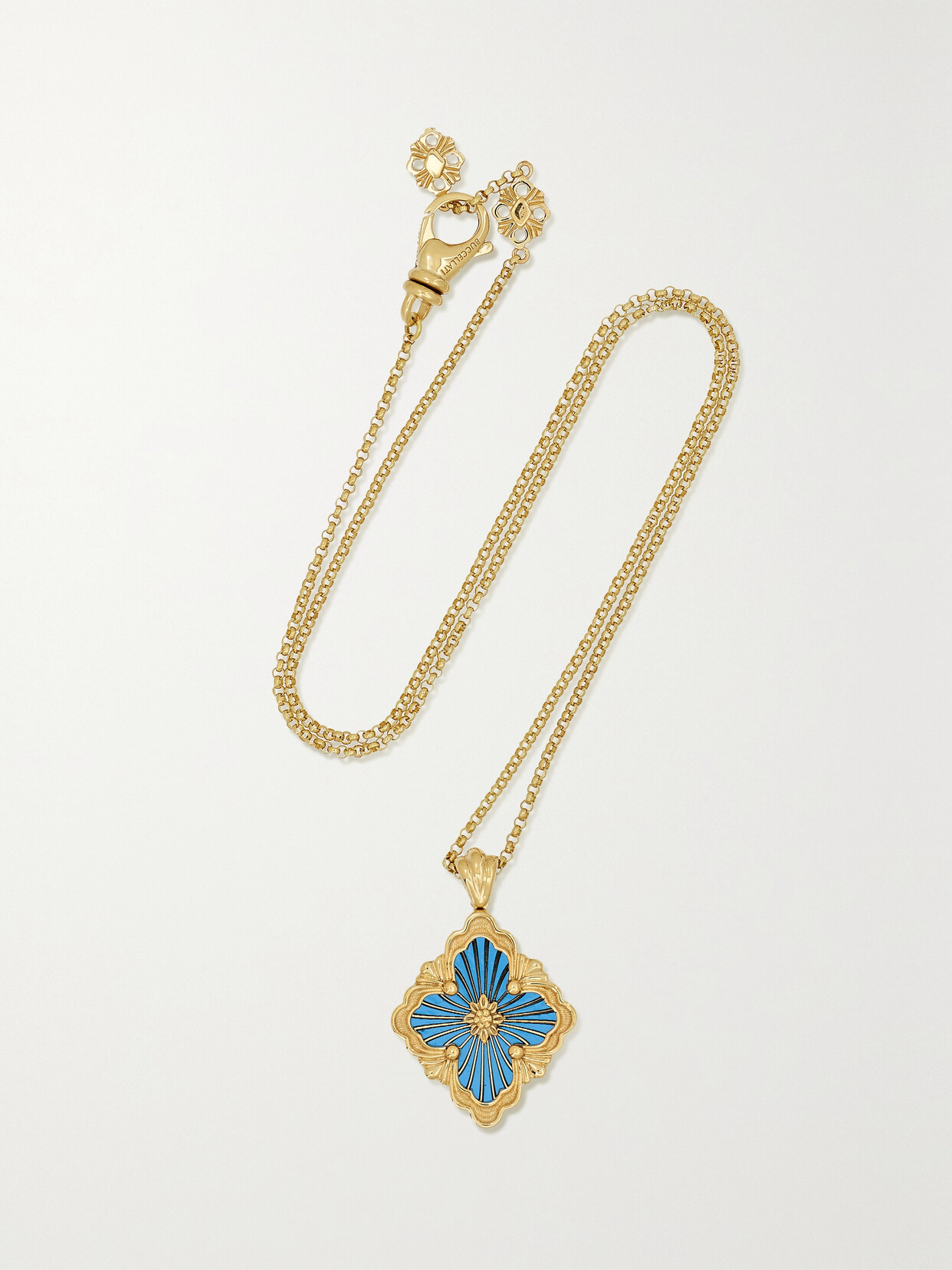 Buccellati – Opera Tulle 18-karat Gold Enamel Necklace – One size