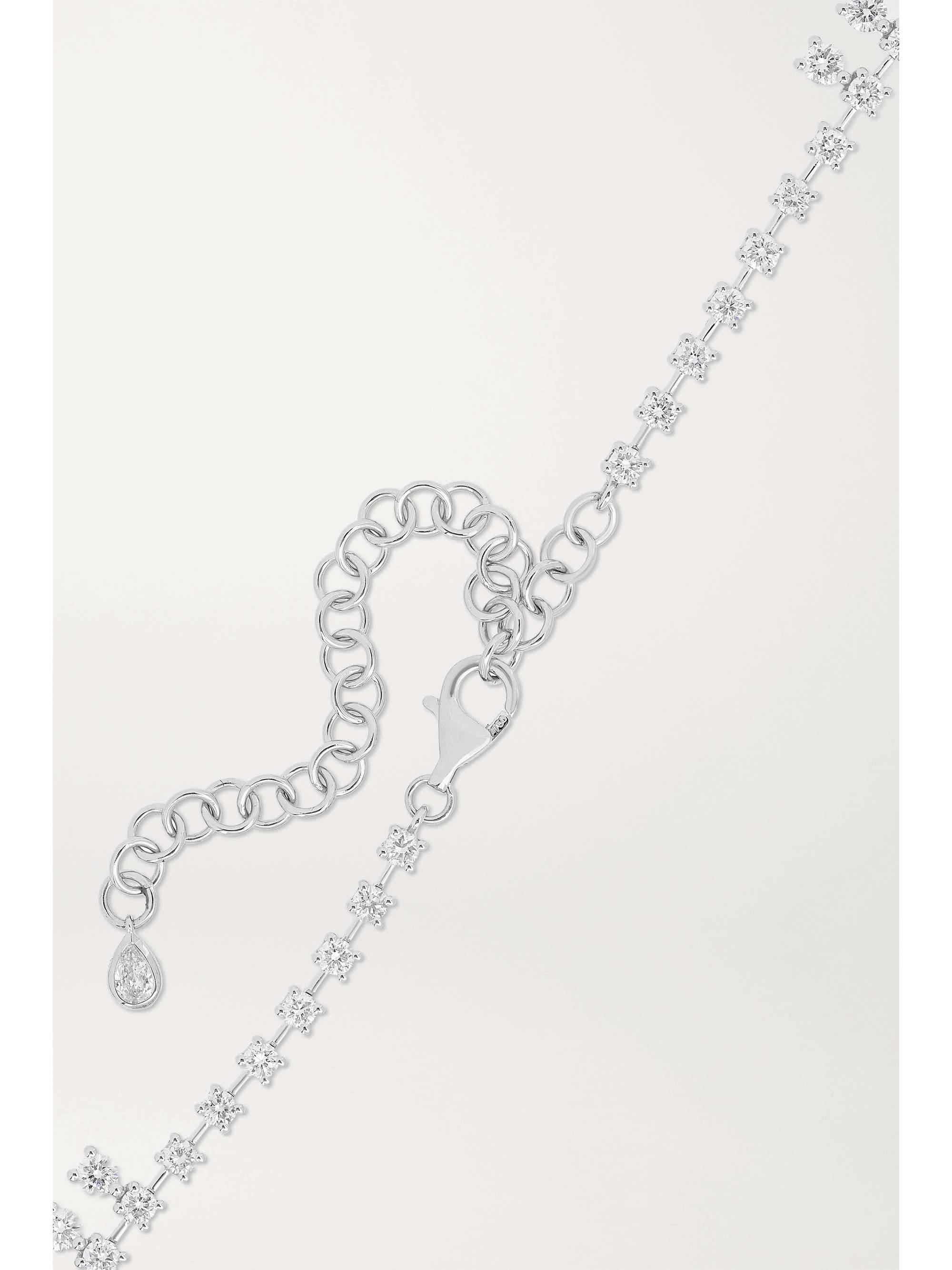 ANITA KO Shaker 18-karat white gold diamond necklace
