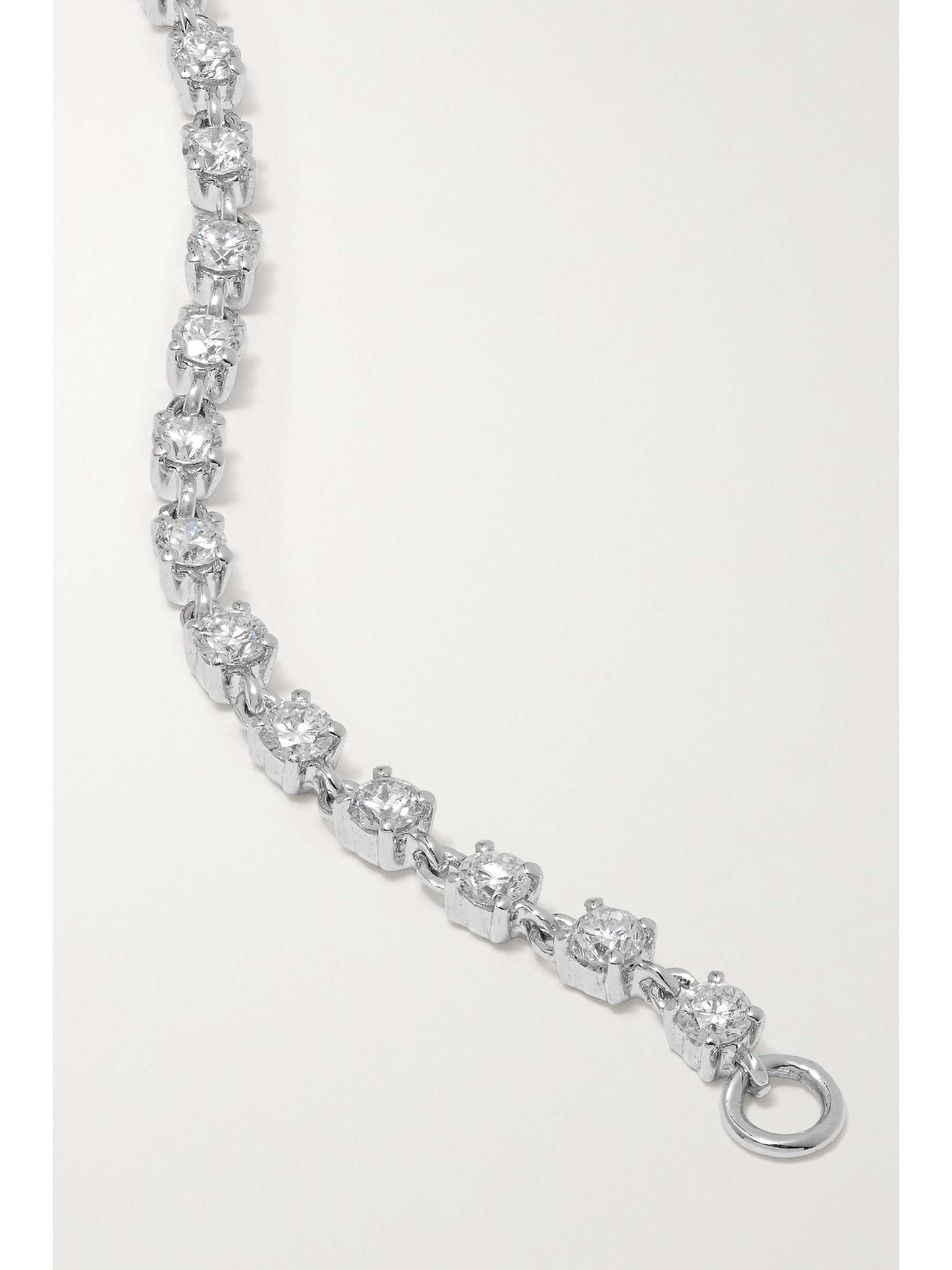 ANITA KO 18-karat white gold diamond earring chain