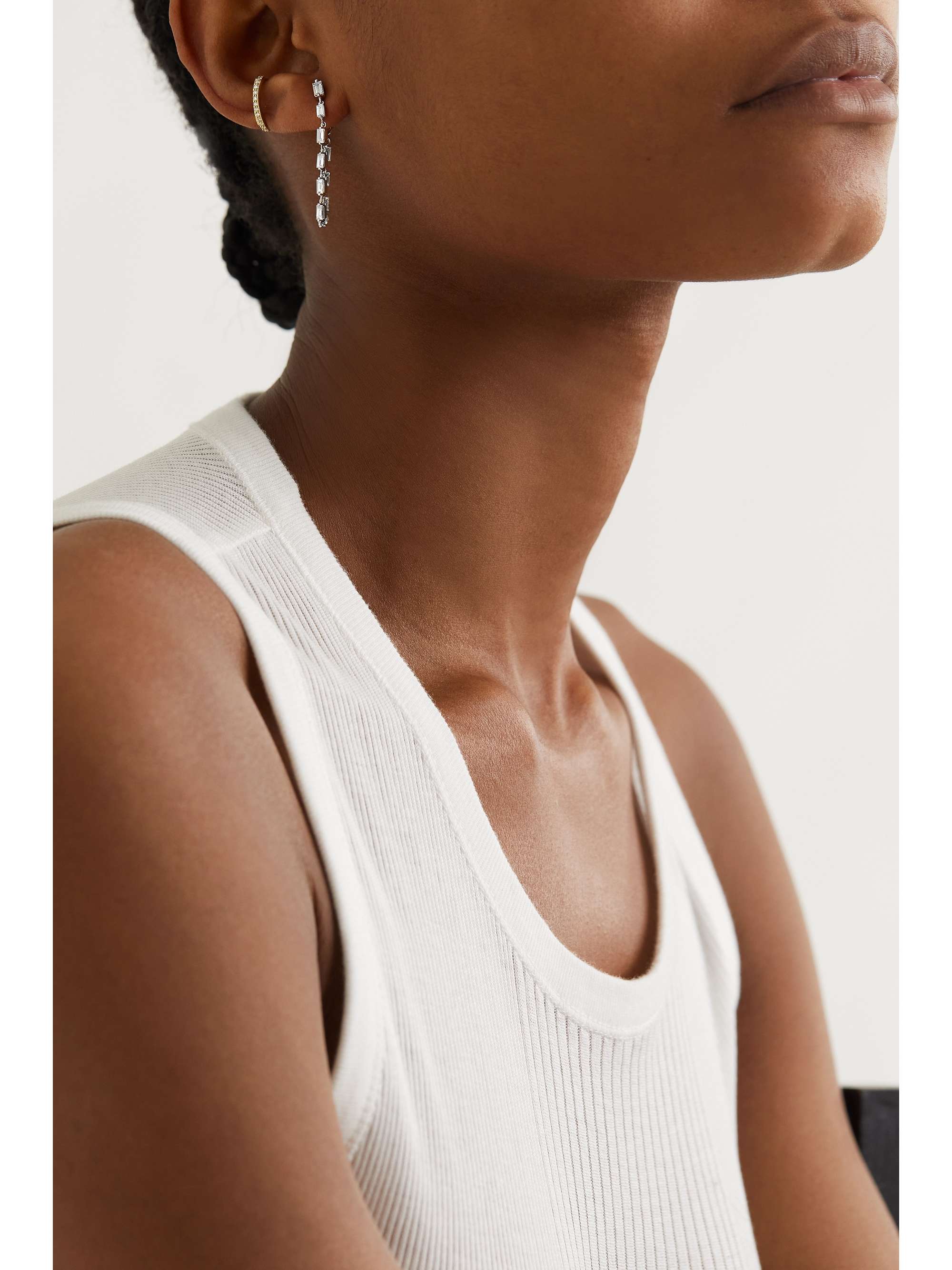 ANITA KO 18-karat white gold diamond earrings