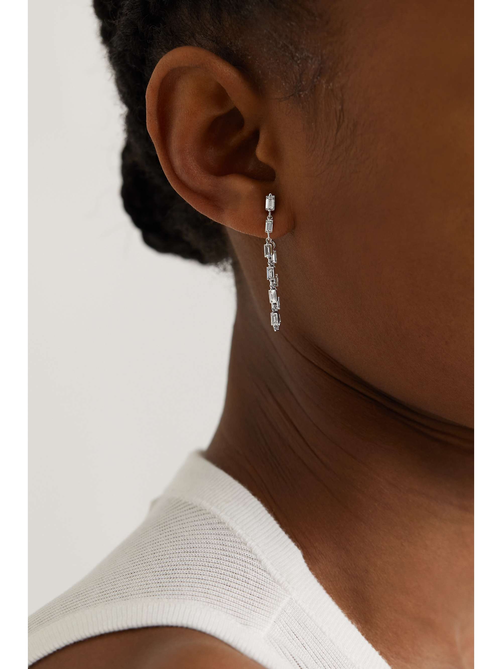 ANITA KO 18-karat white gold diamond earrings