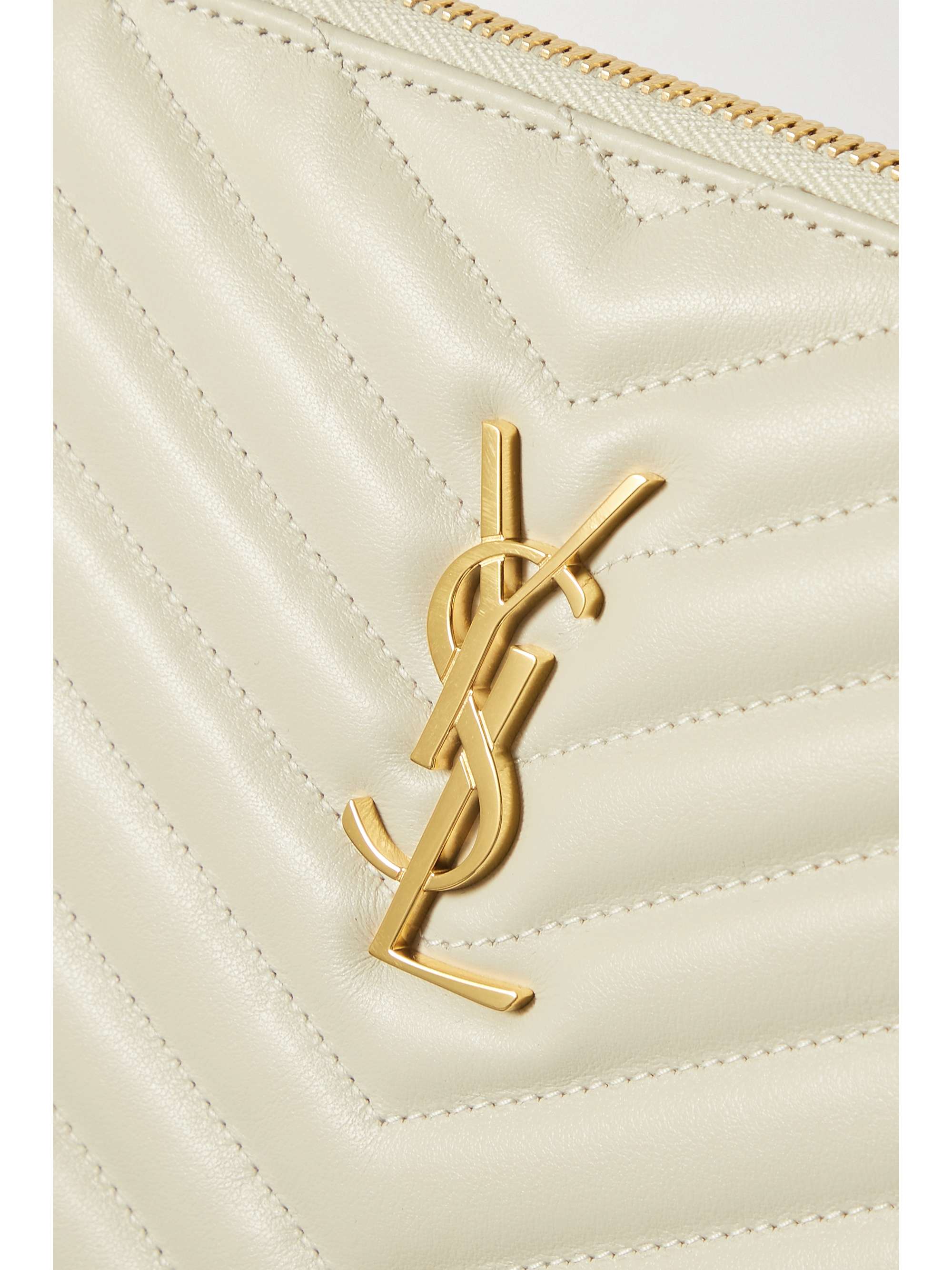 SAINT LAURENT Monogramme quilted leather pouch