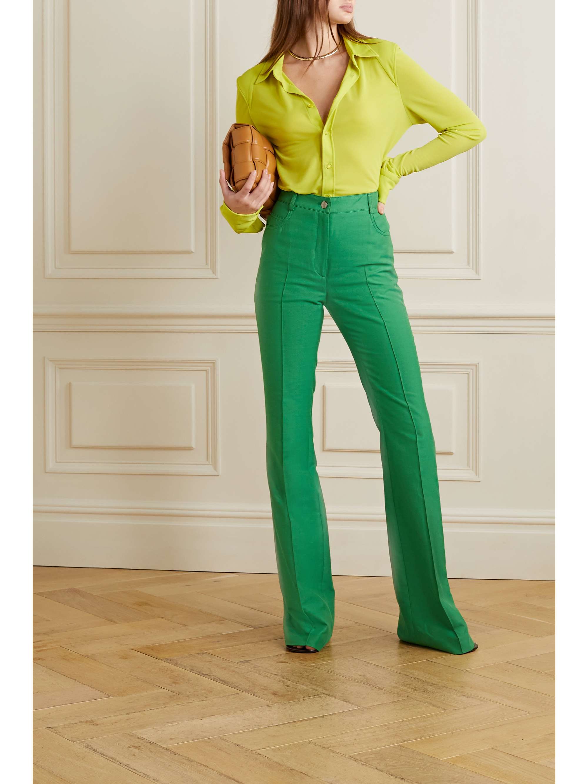 AKRIS Farid twill bootcut pants