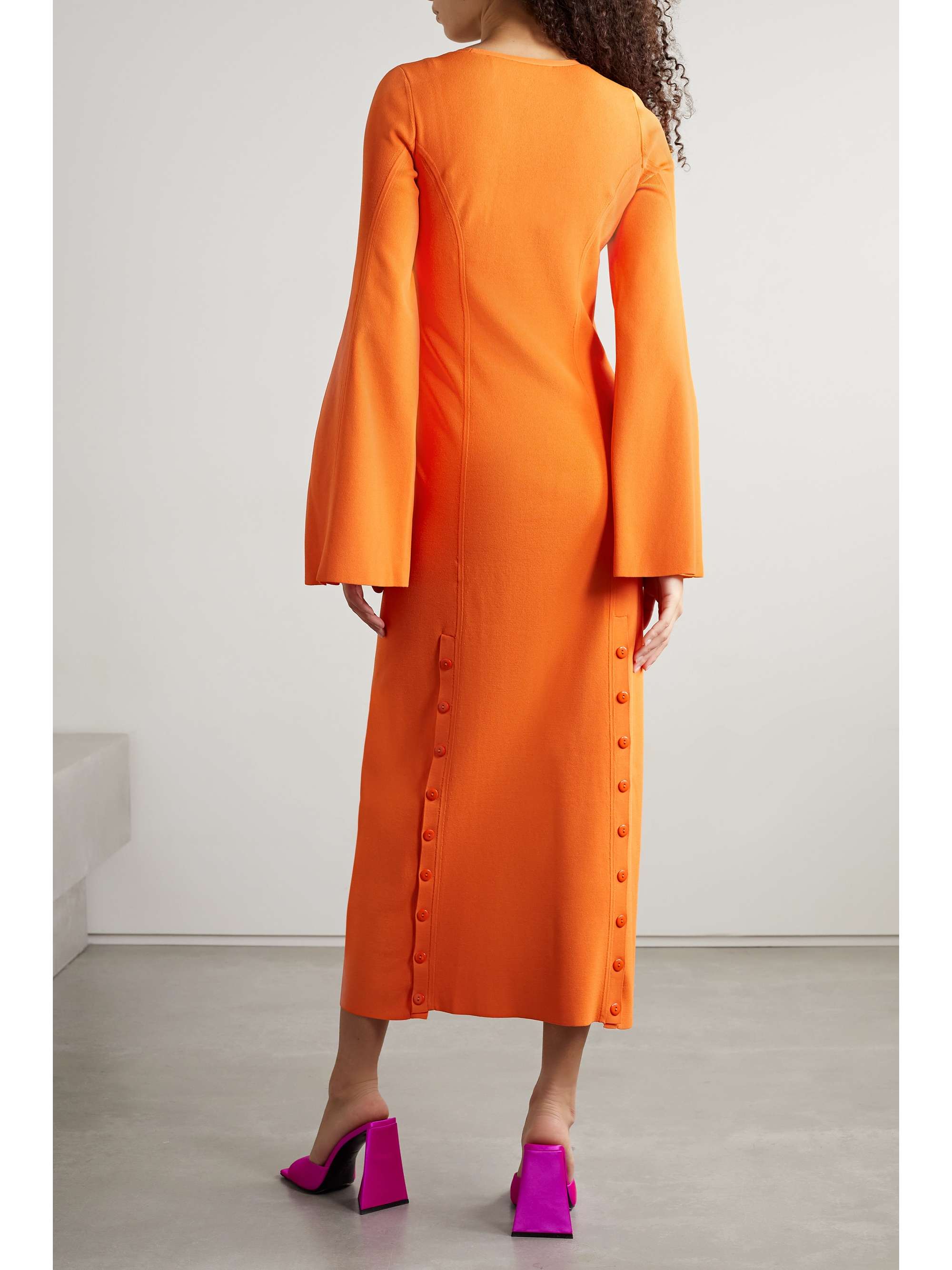 CHRISTOPHER JOHN ROGERS Neon stretch-jersey maxi dress