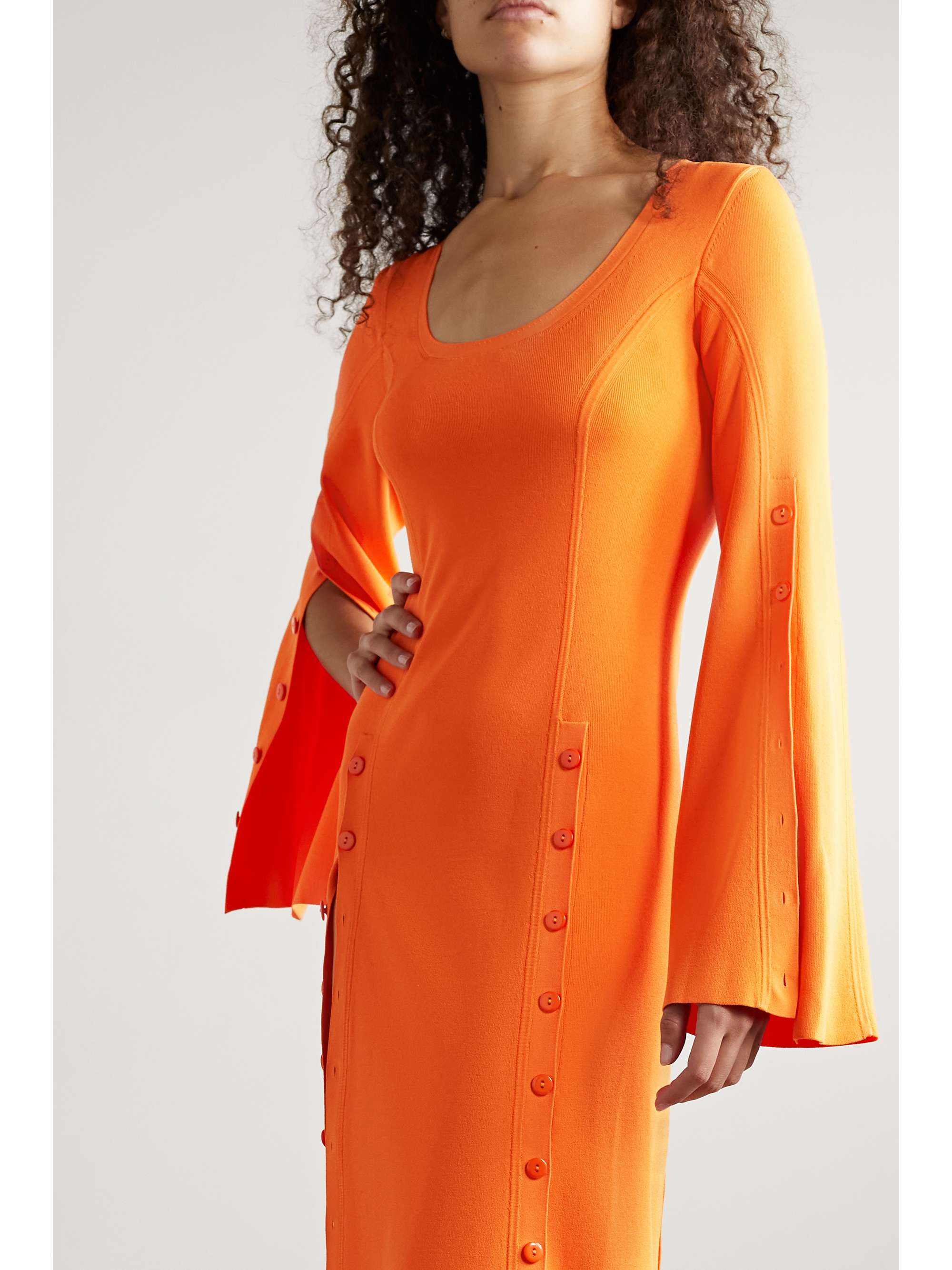 CHRISTOPHER JOHN ROGERS Neon stretch-jersey maxi dress