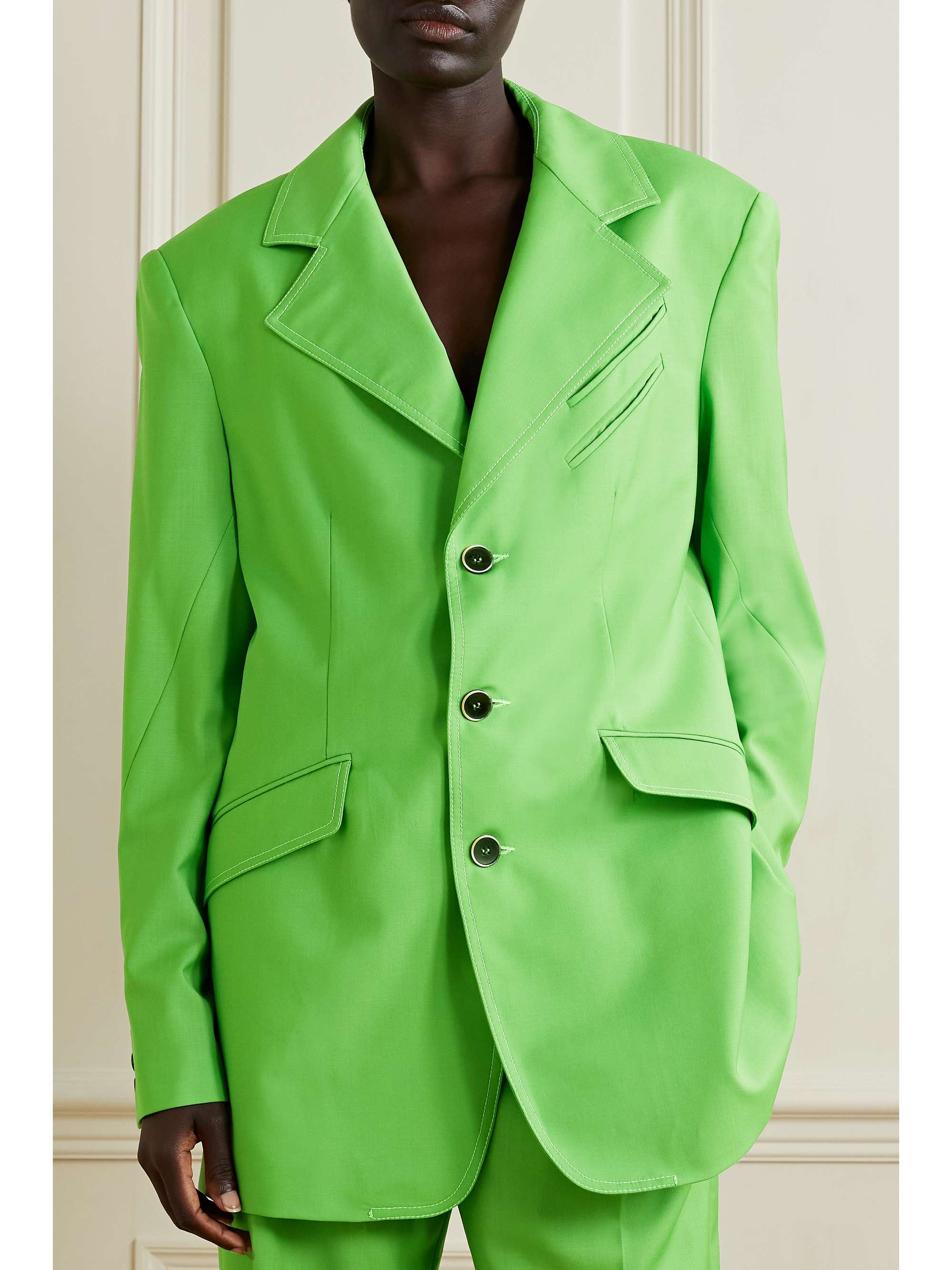 oversized neon blazer