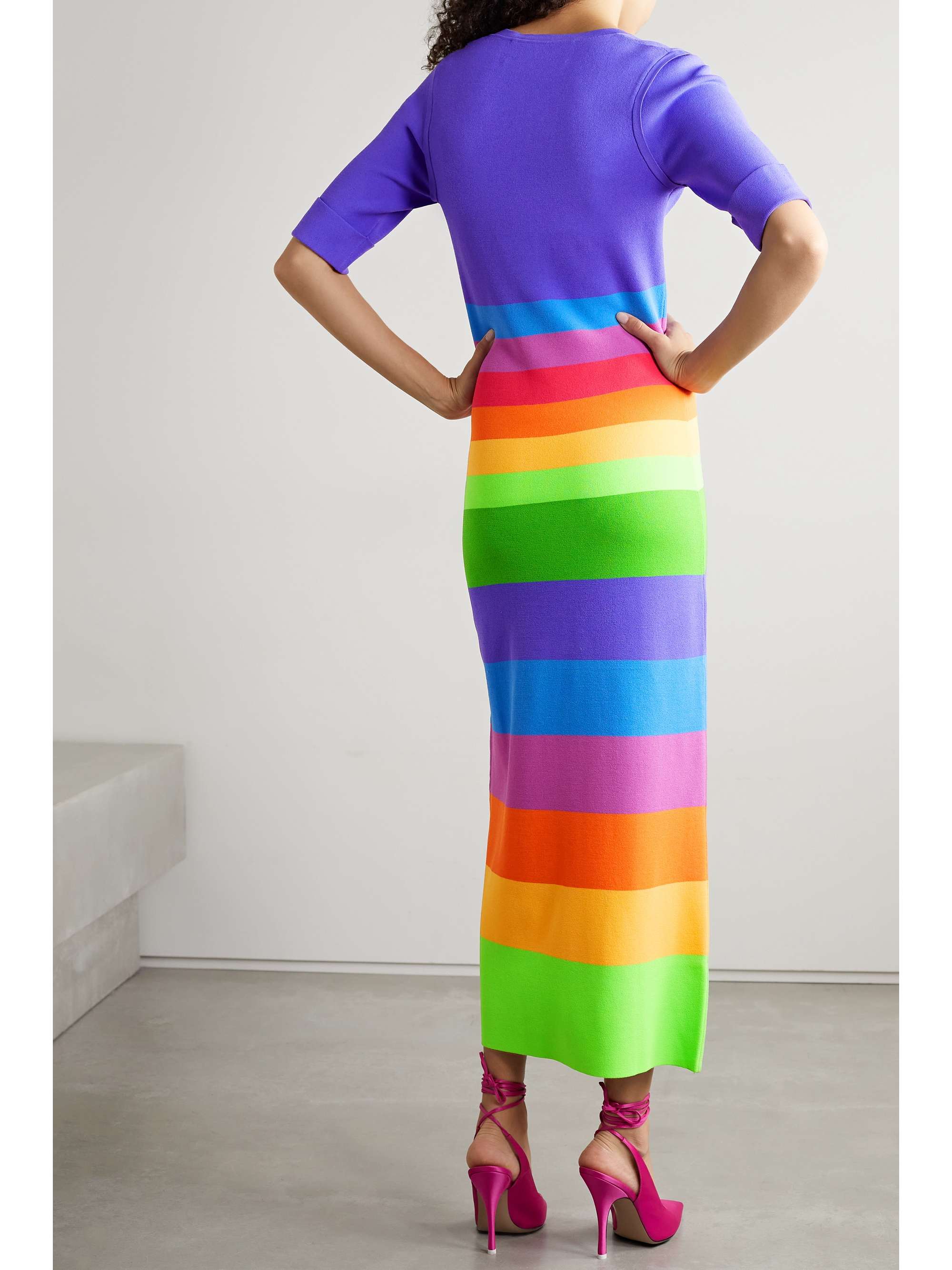 CHRISTOPHER JOHN ROGERS Striped jersey maxi dress