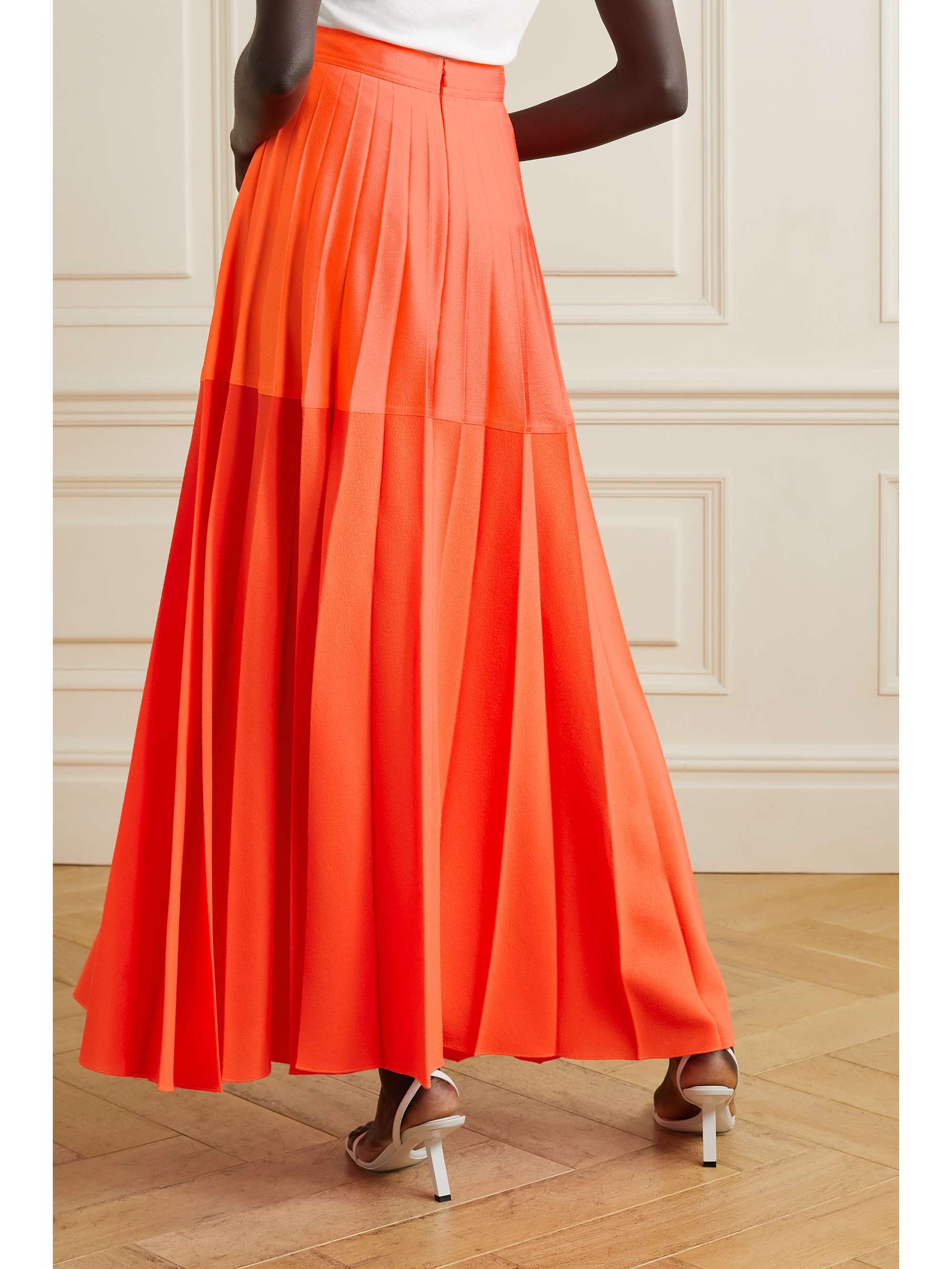 Pleated maxi skirt