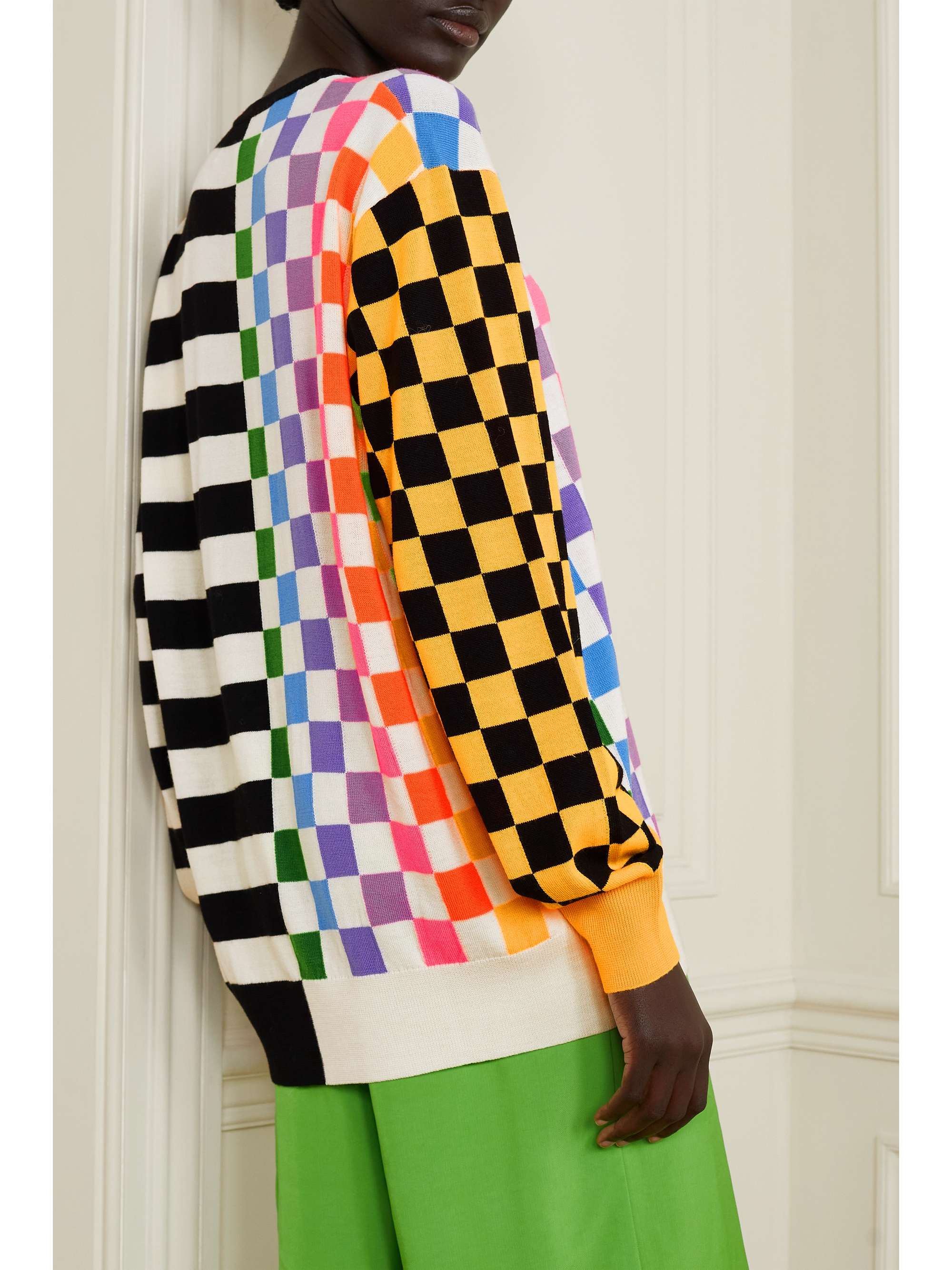 CHRISTOPHER JOHN ROGERS Color-block wool sweater