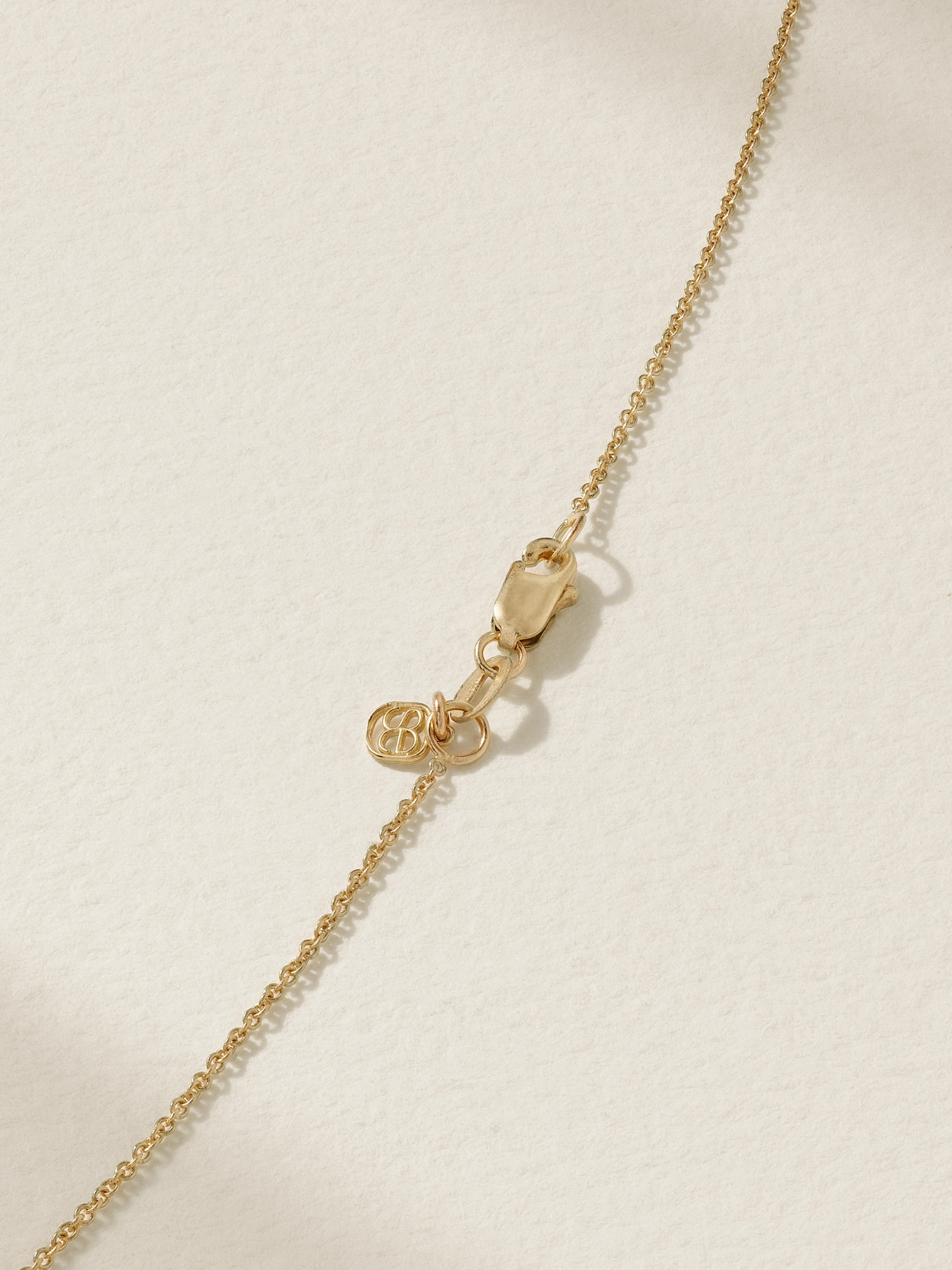 Sydney Evan Chance Heart 14-karat Gold, Enamel And Sapphire Necklace In Gold
