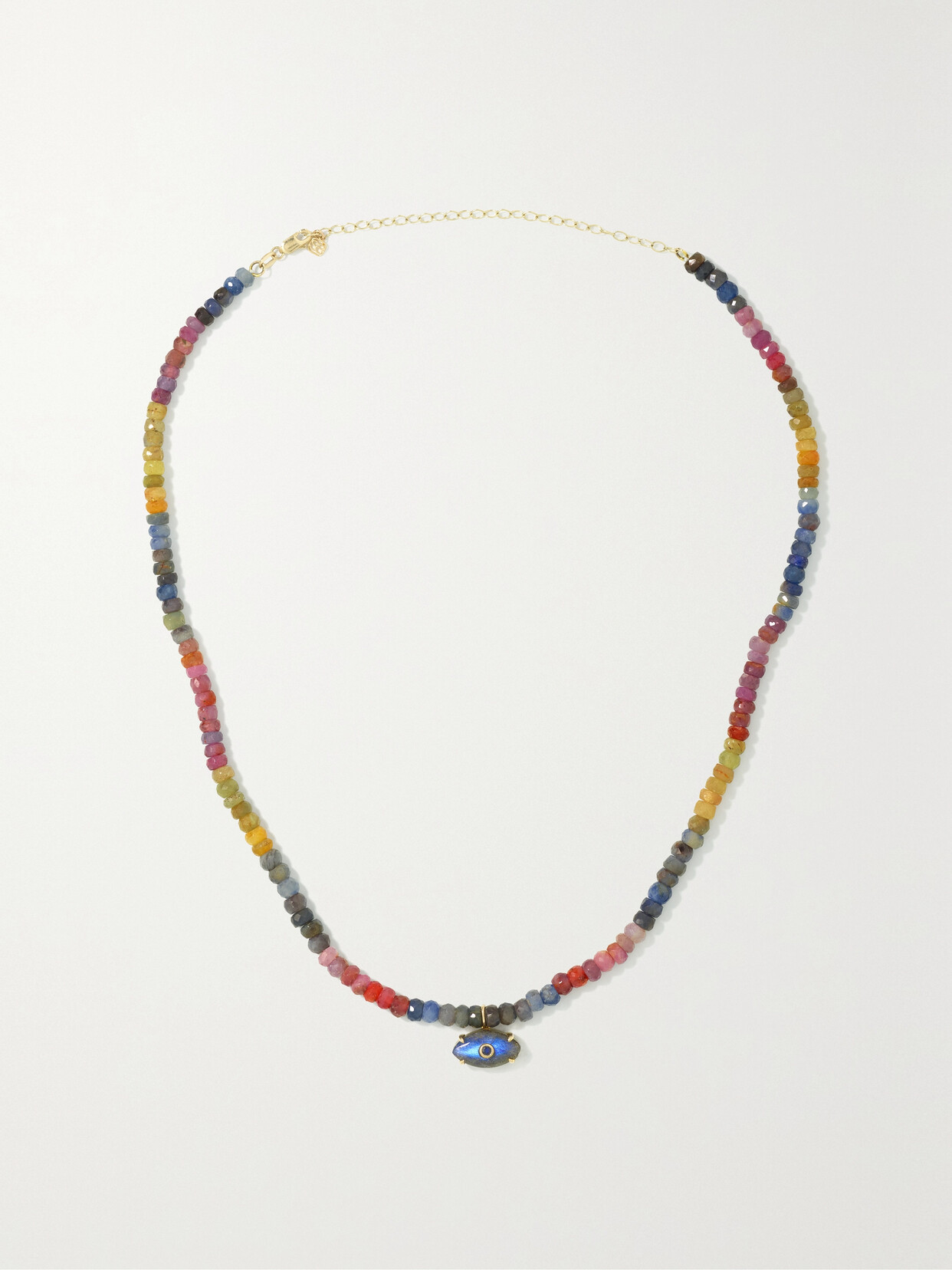 Sydney Evan - Evil Eye 14-karat Gold, Sapphire And Labradorite Necklace - one size 22 Awaiting product image