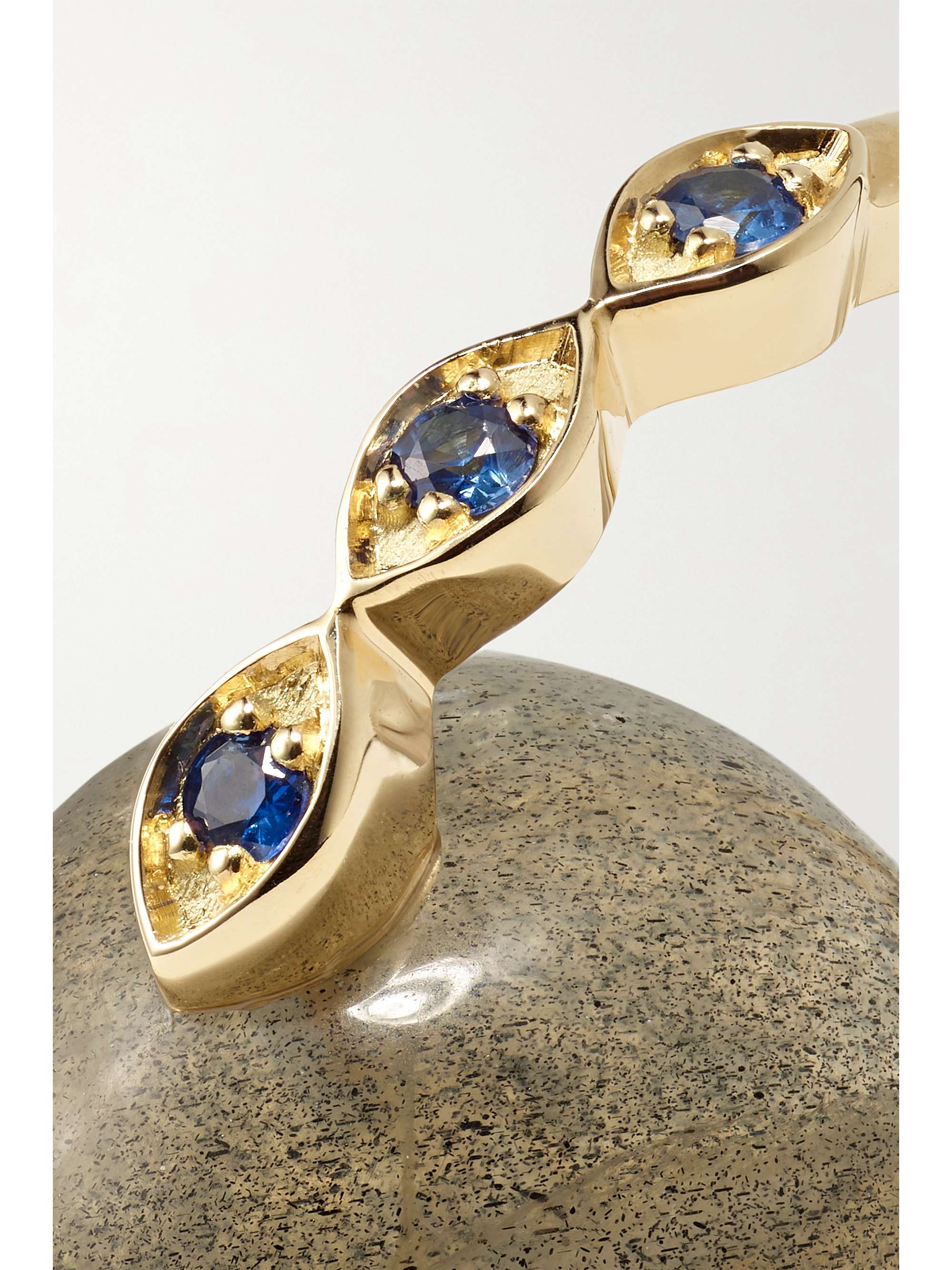 SYDNEY EVAN 14-karat gold, labradorite and sapphire earrings